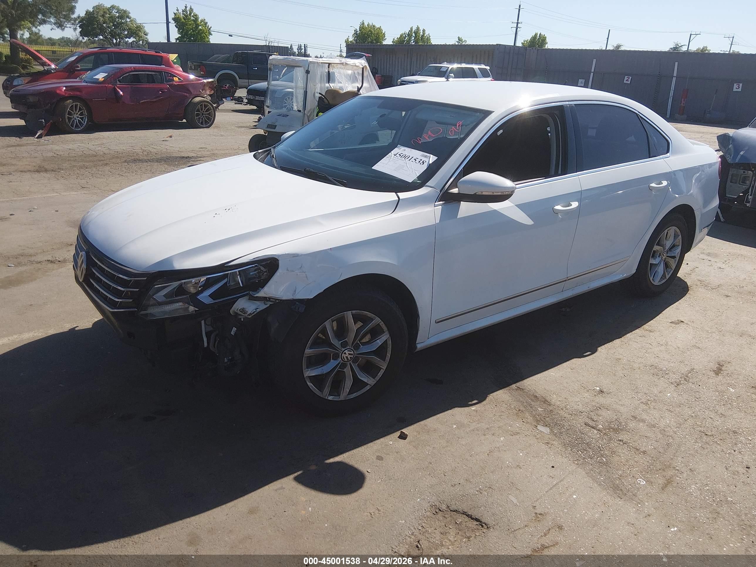 2017 Volkswagen Passat 1.8t S White vin: 1VWAT7A36HC043147