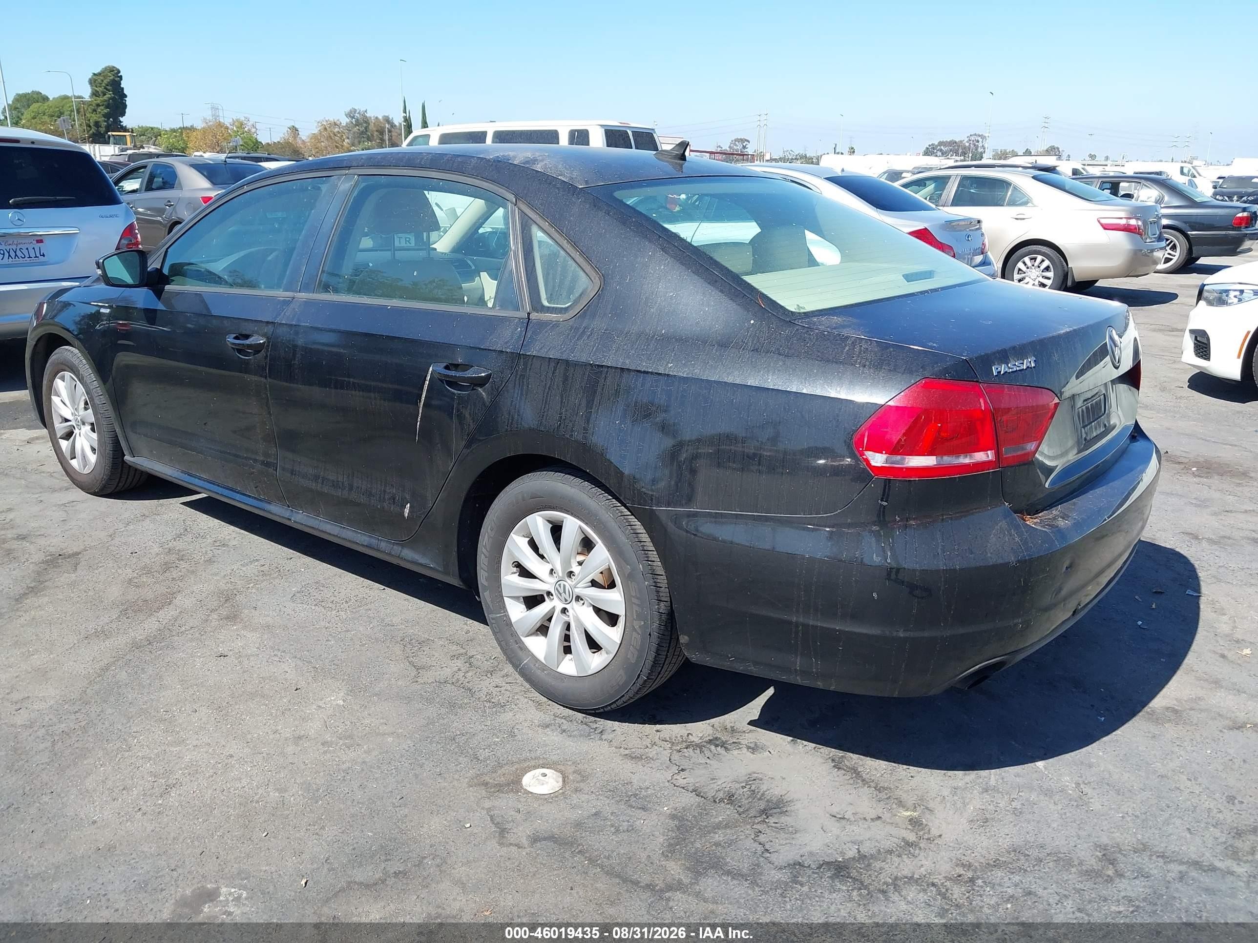 2014 Volkswagen Passat 1.8t Wolfsburg Edition Black vin: 1VWAT7A37EC093079