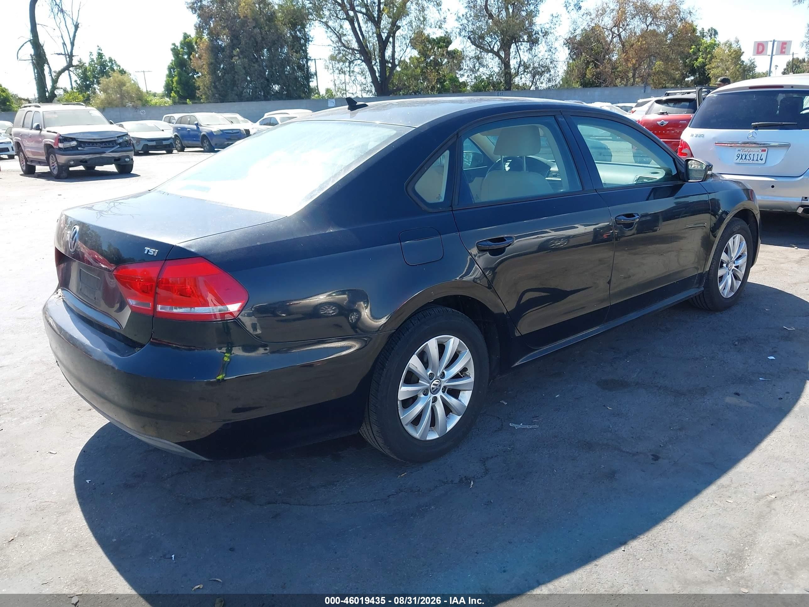 2014 Volkswagen Passat 1.8t Wolfsburg Edition Black vin: 1VWAT7A37EC093079