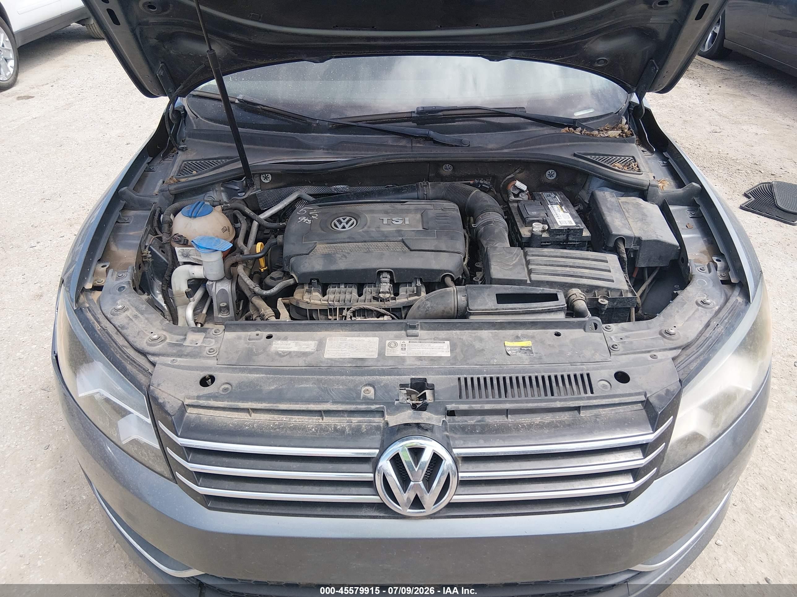 2015 Volkswagen Passat 1.8t Wolfsburg Edition Gray vin: 1VWAT7A37FC052176