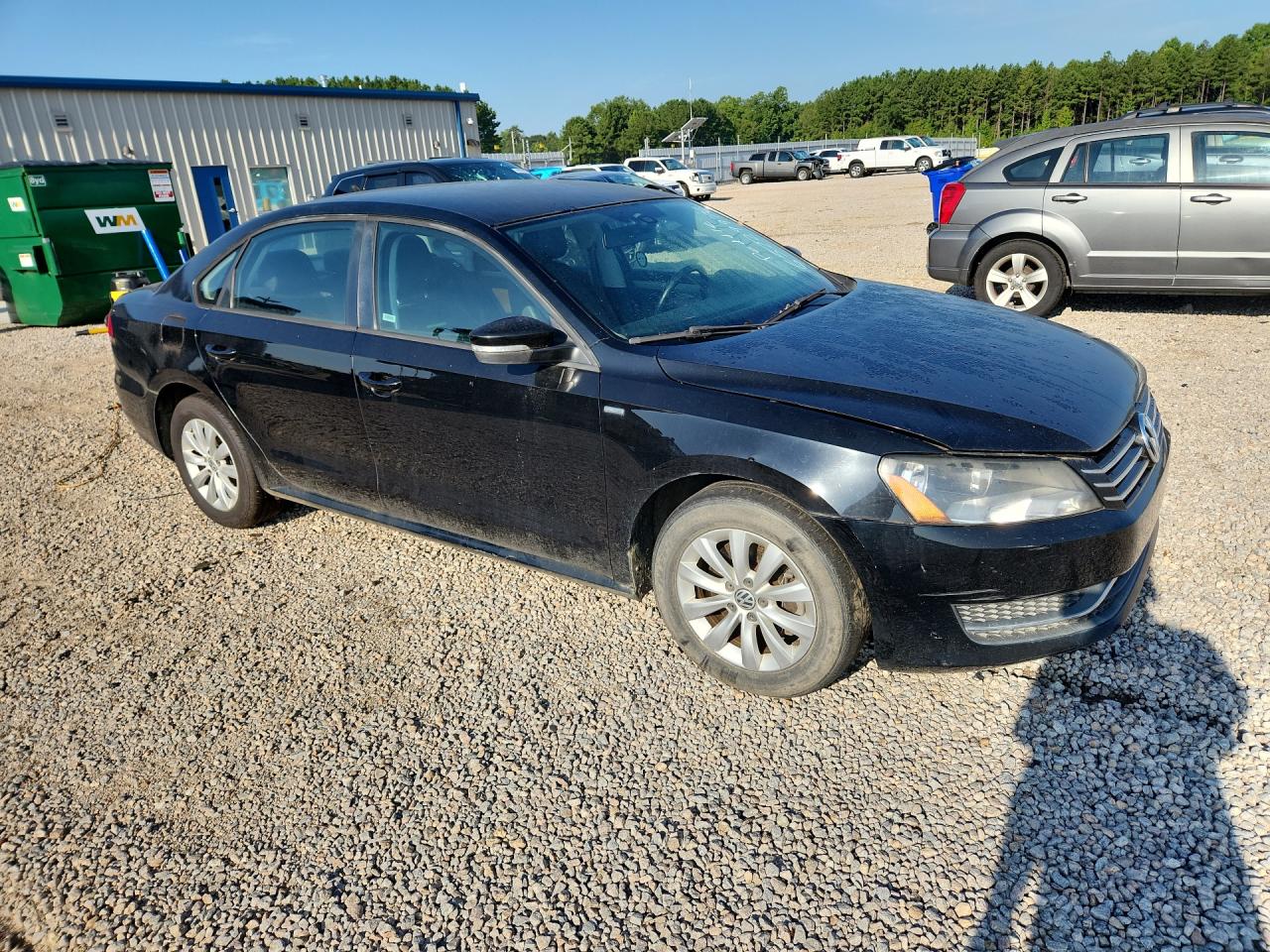 2015 Volkswagen Passat S Black vin: 1VWAT7A37FC054865
