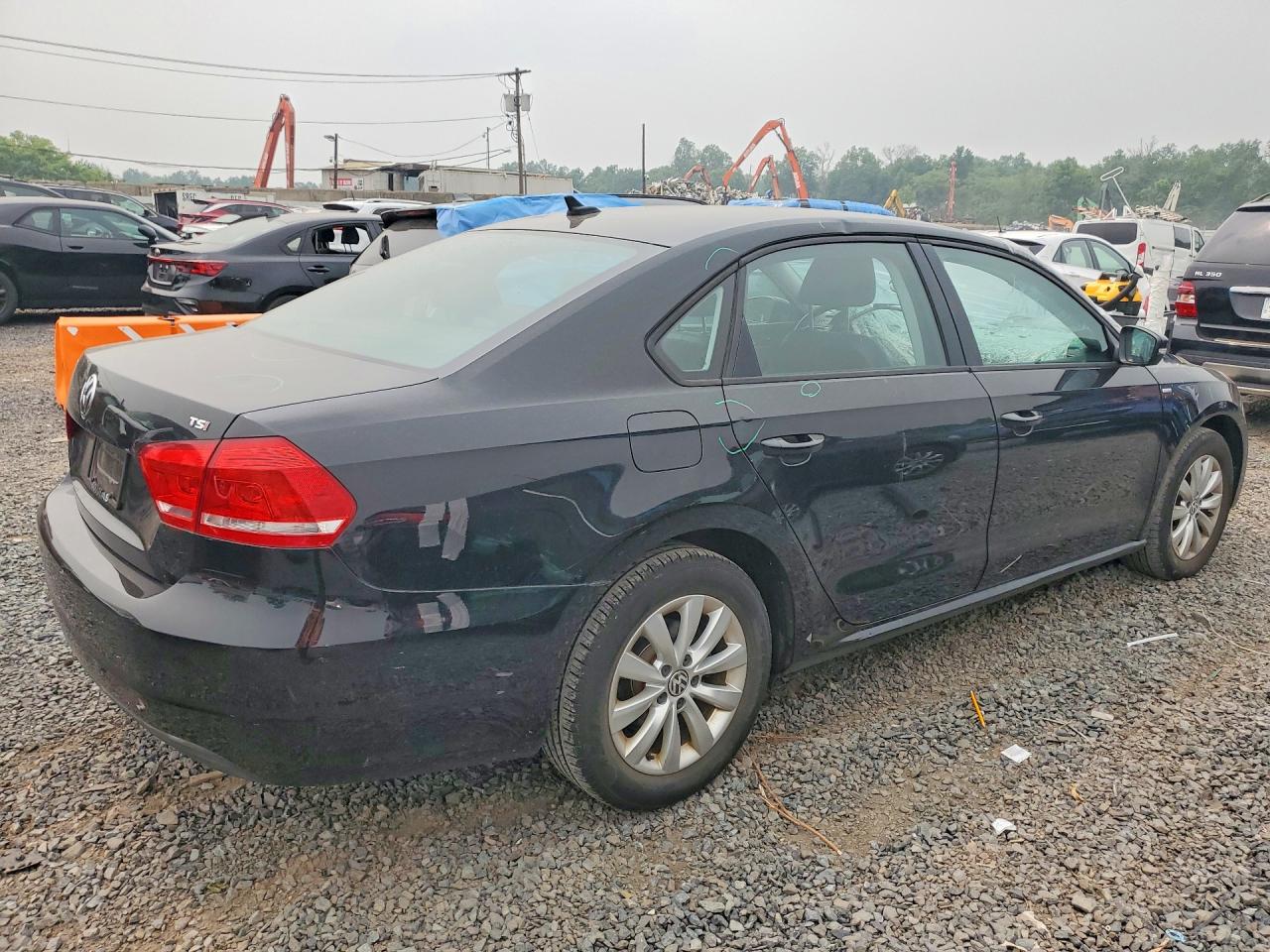 2015 Volkswagen Passat S Black vin: 1VWAT7A37FC055353
