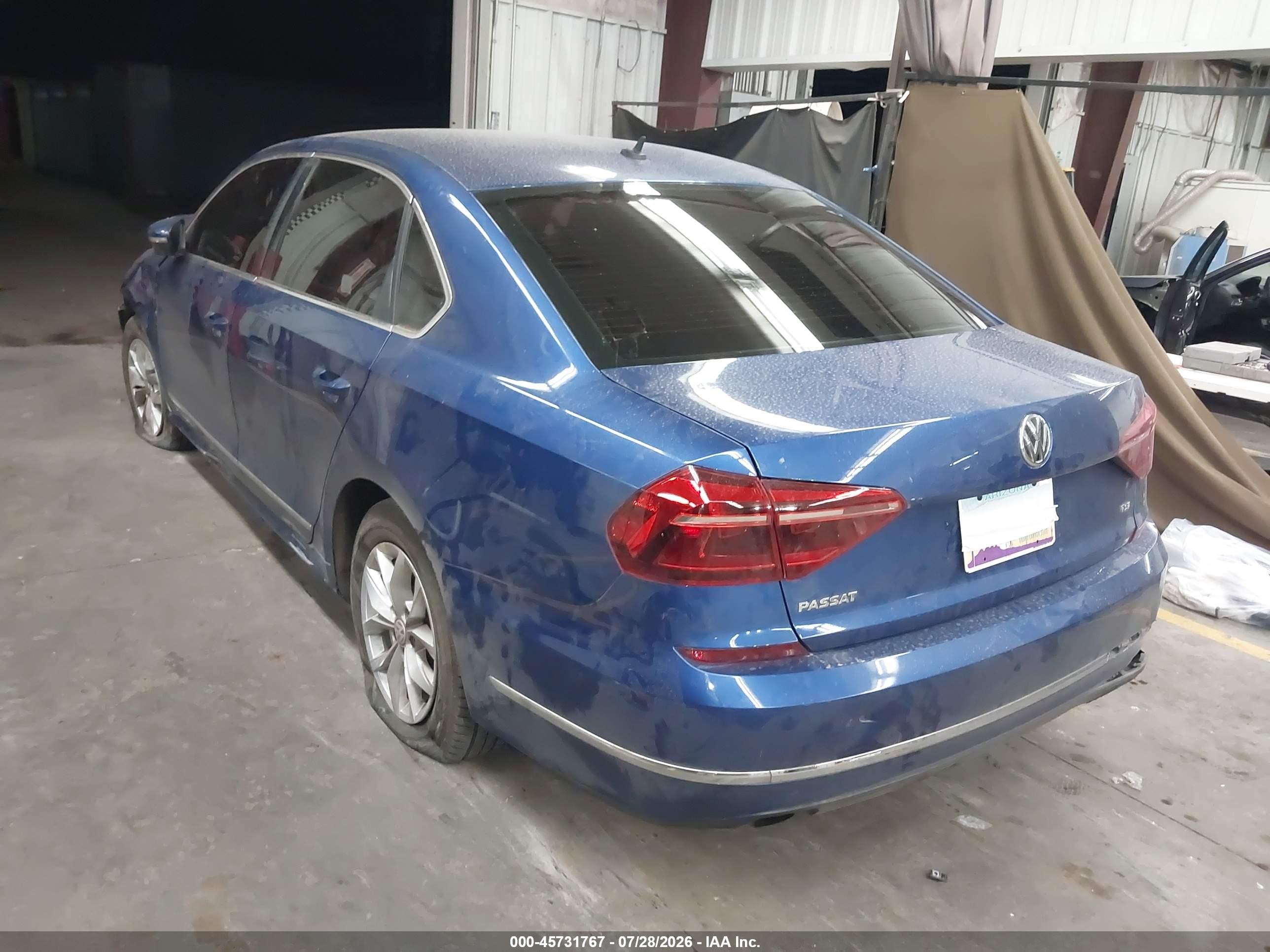 2017 Volkswagen Passat 1.8t S Blue vin: 1VWAT7A37HC012358