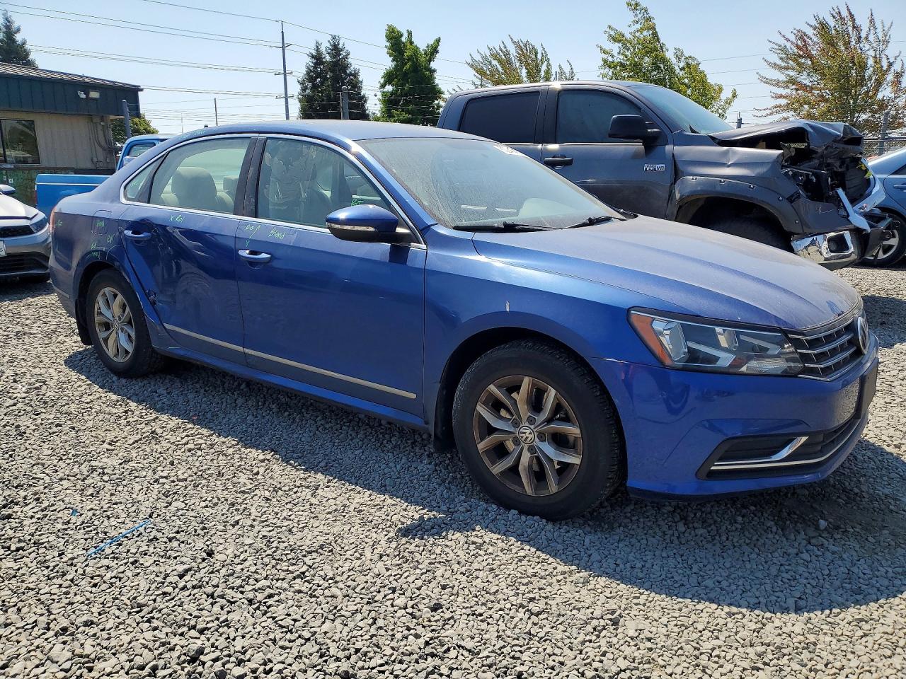 2017 Volkswagen Passat S Blue vin: 1VWAT7A37HC045506