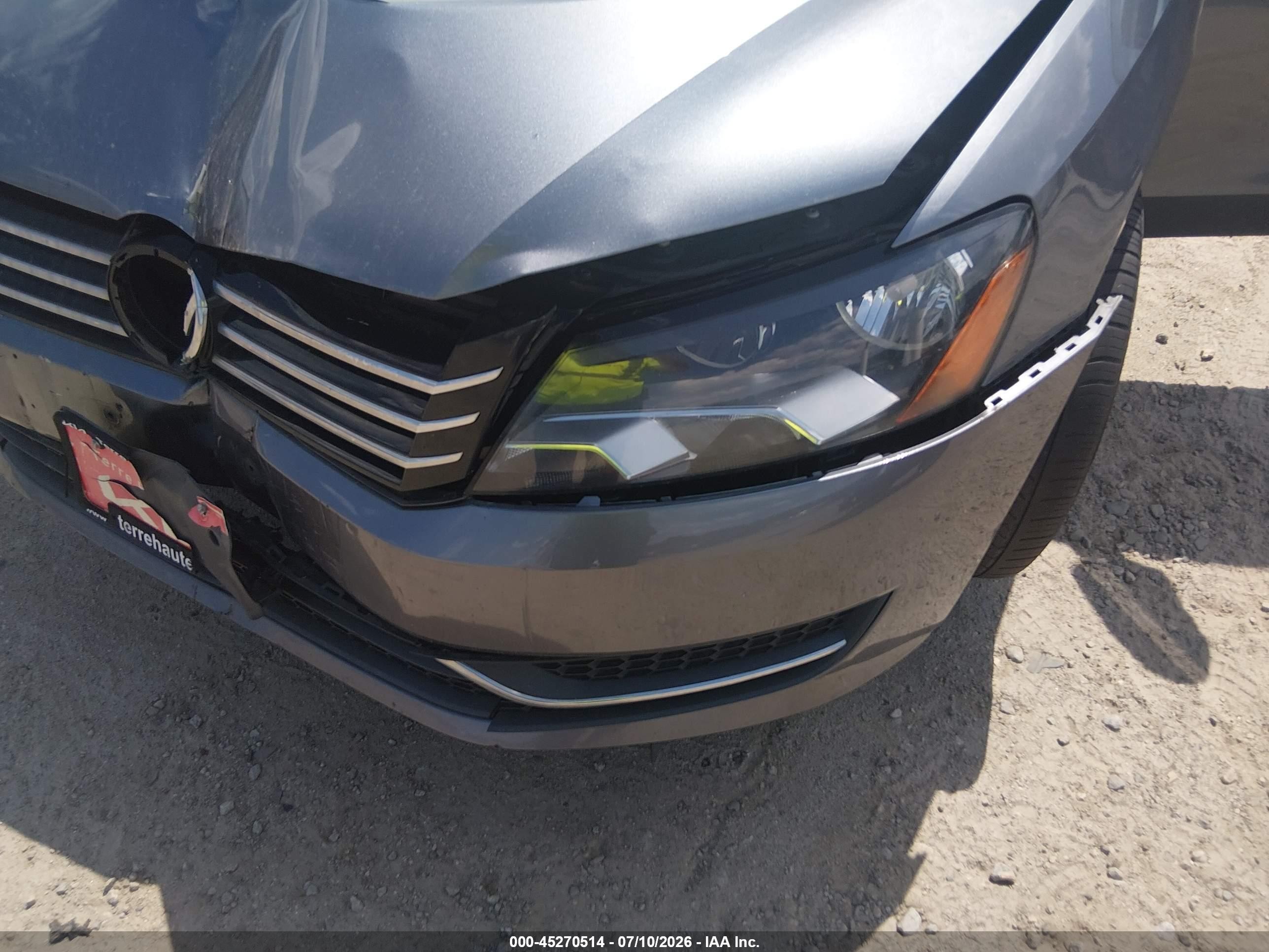 2014 Volkswagen Passat 1.8t Wolfsburg Edition Gray vin: 1VWAT7A38EC049270
