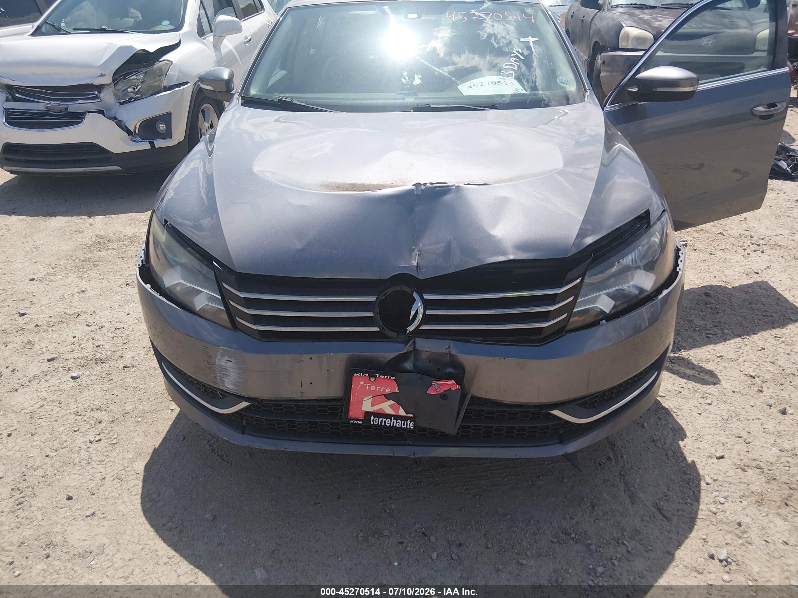 2014 Volkswagen Passat 1.8t Wolfsburg Edition Gray vin: 1VWAT7A38EC049270