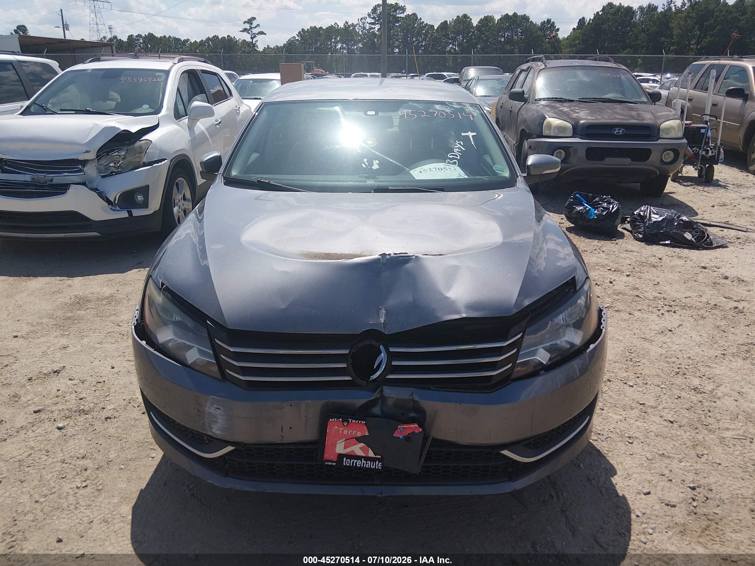 2014 Volkswagen Passat 1.8t Wolfsburg Edition Gray vin: 1VWAT7A38EC049270