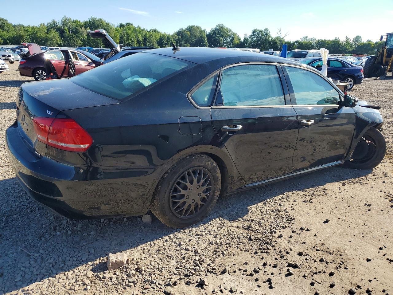 2014 Volkswagen Passat S Black vin: 1VWAT7A38EC088540
