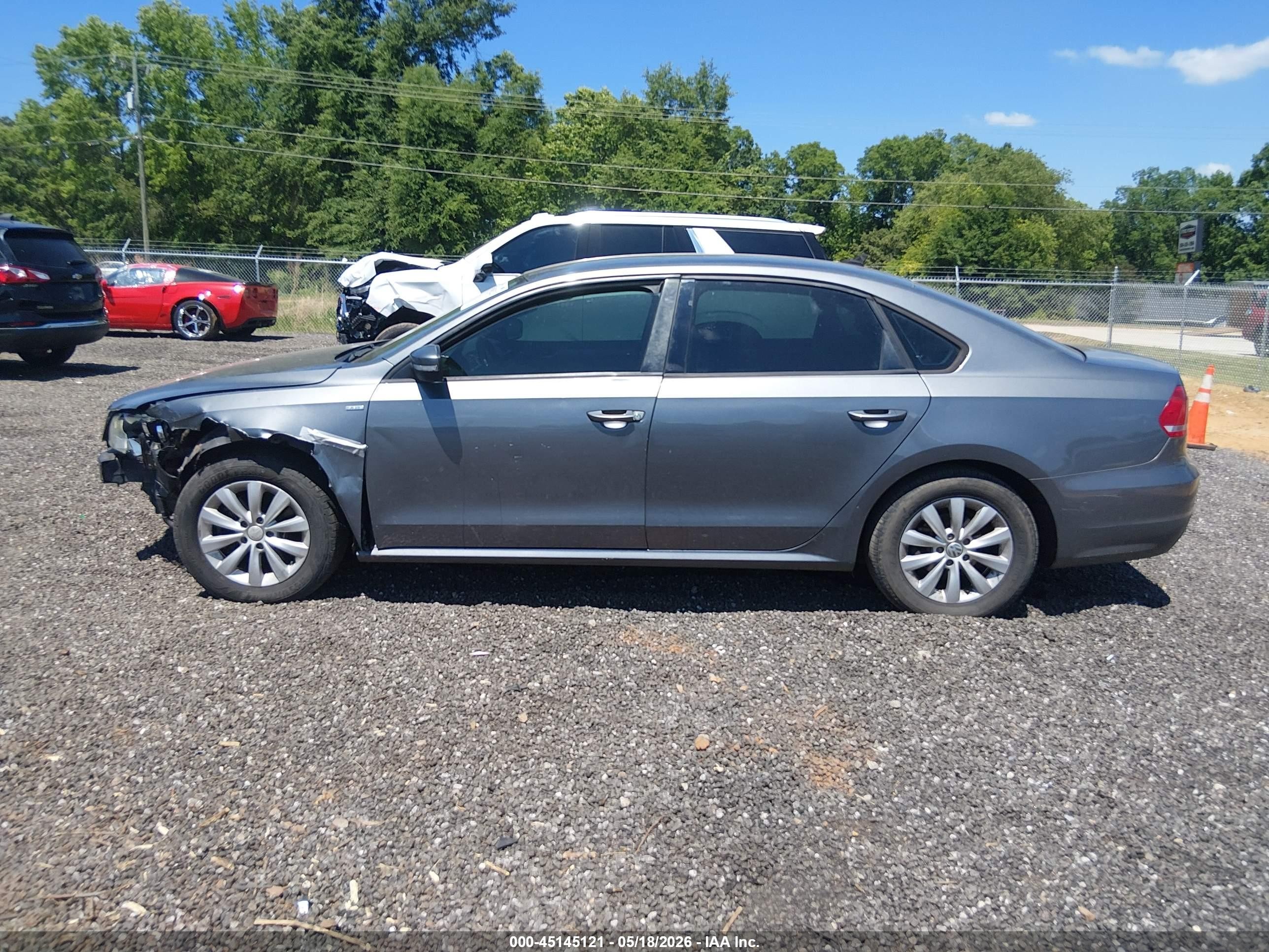 2014 Volkswagen Passat 1.8t Wolfsburg Edition Gray vin: 1VWAT7A38EC099196