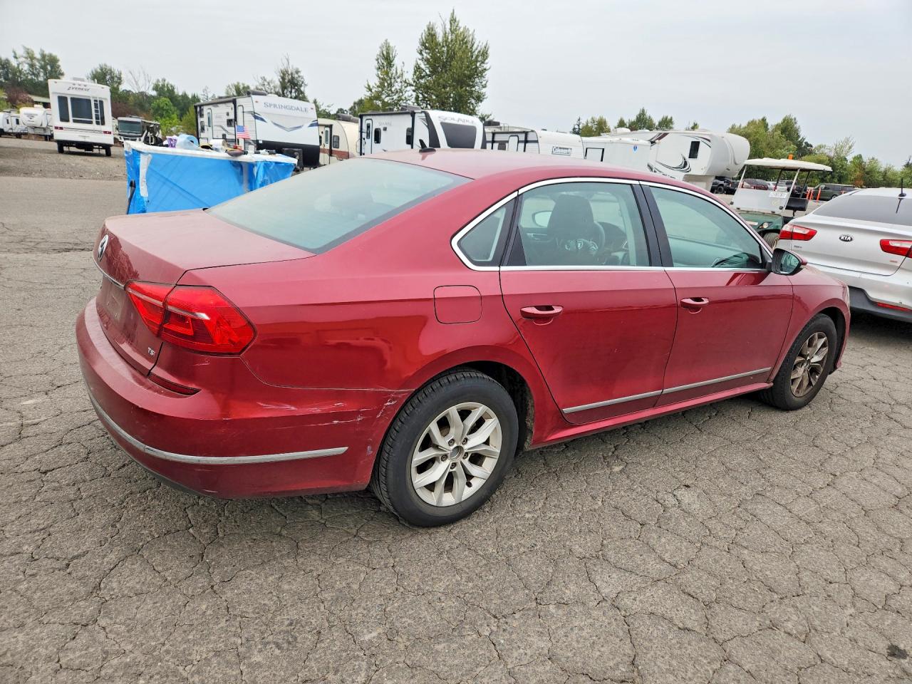 2016 Volkswagen Passat S Maroon vin: 1VWAT7A38GC030091
