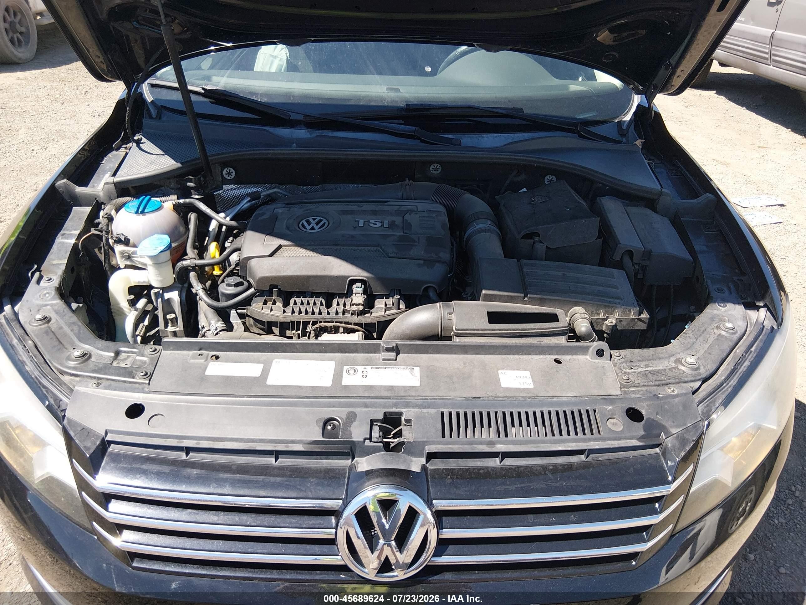 2014 Volkswagen Passat 1.8t Wolfsburg Edition Black vin: 1VWAT7A39EC023115