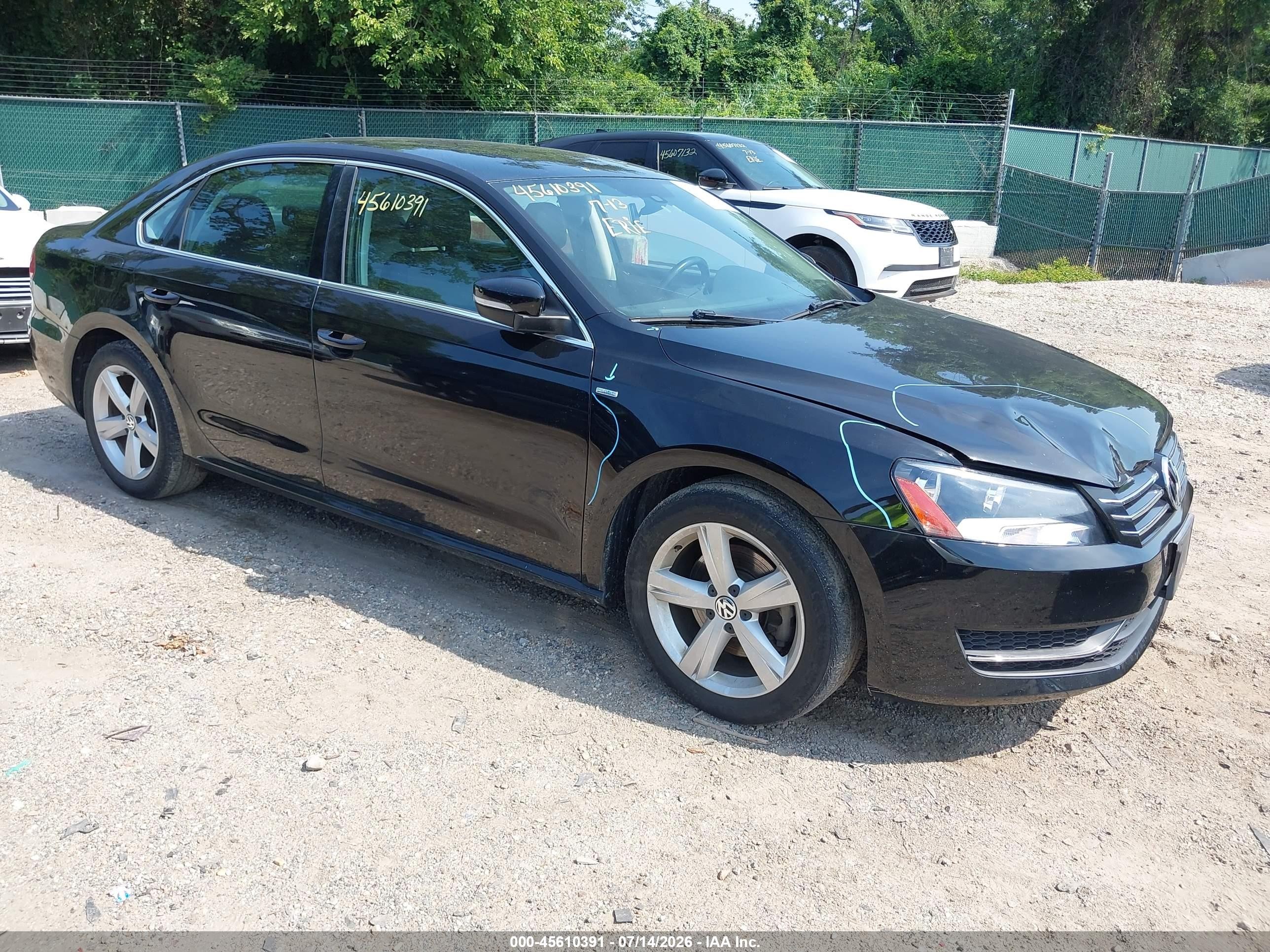 2014 Volkswagen Passat 1.8t Wolfsburg Edition Black vin: 1VWAT7A39EC039069