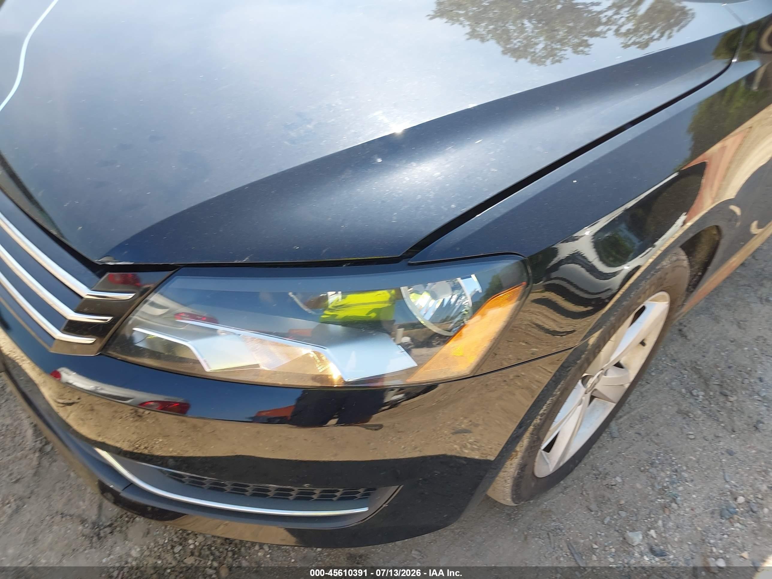 2014 Volkswagen Passat 1.8t Wolfsburg Edition Black vin: 1VWAT7A39EC039069