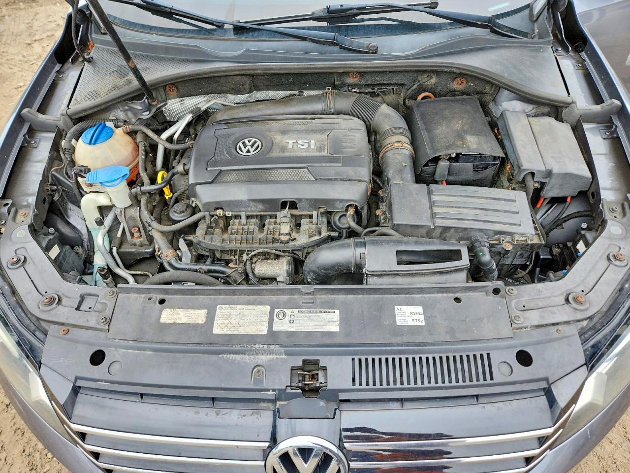 2014 Volkswagen Passat S Серый vin: 1VWAT7A39EC049343