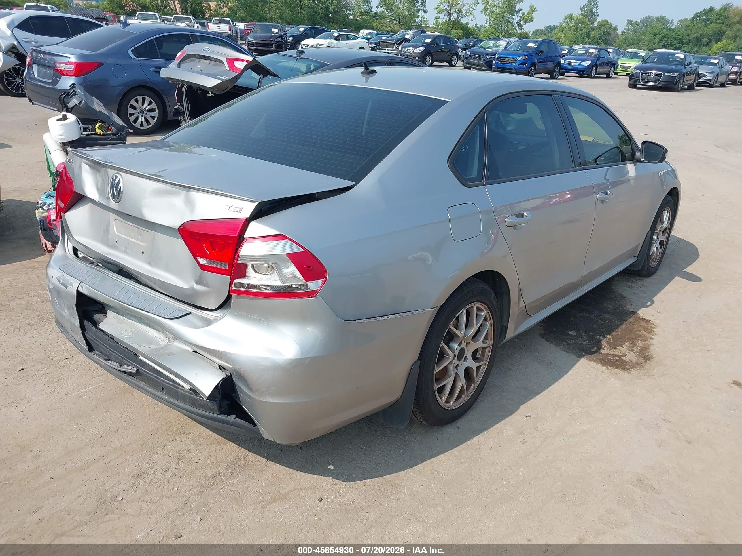 2014 Volkswagen Passat 1.8t S Gray vin: 1VWAT7A39EC060794