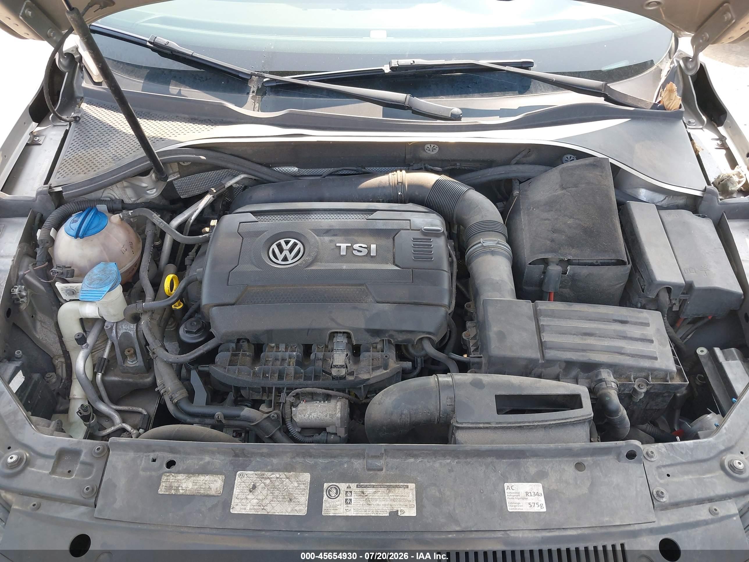 2014 Volkswagen Passat 1.8t S Gray vin: 1VWAT7A39EC060794