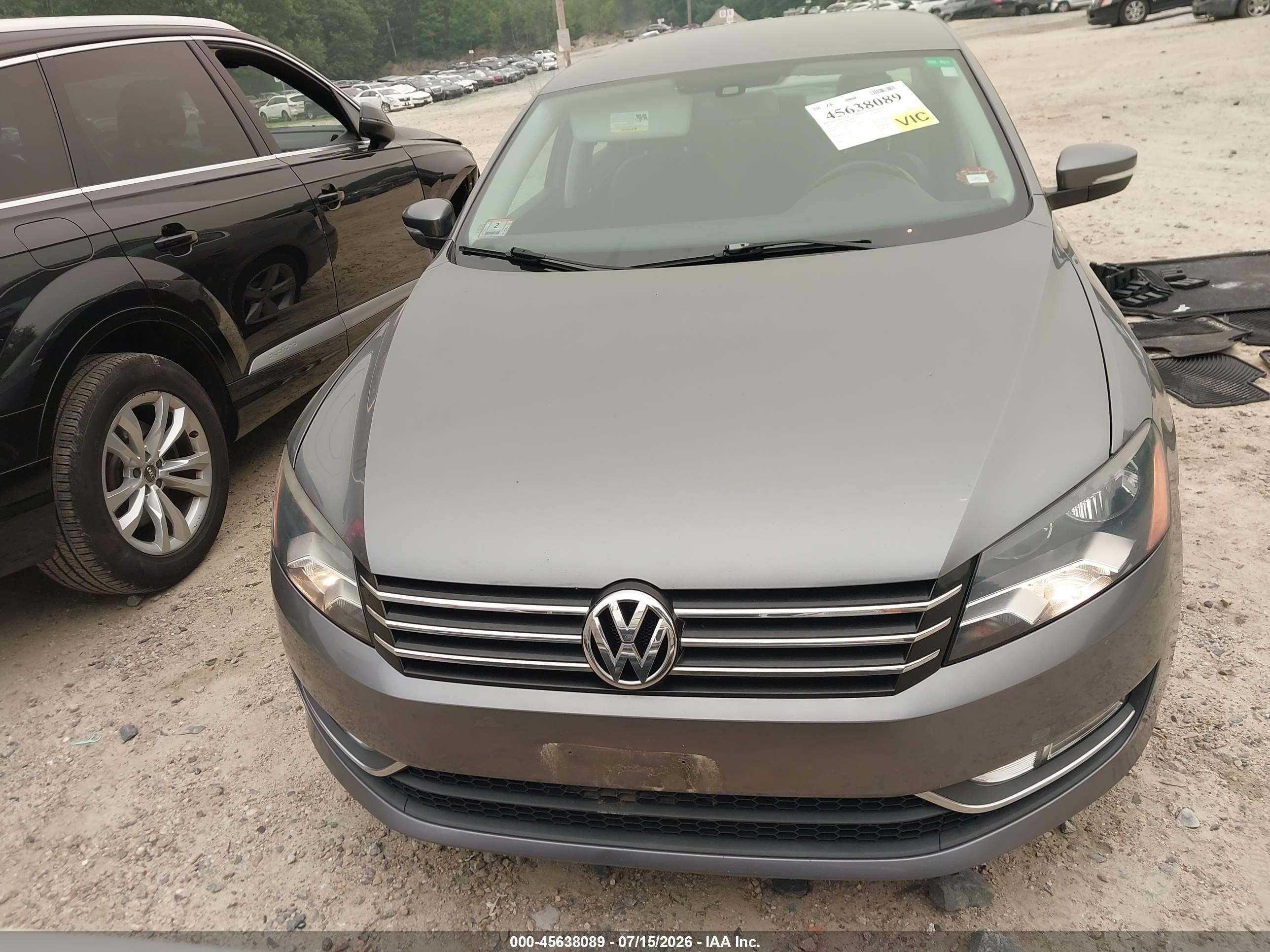 2015 Volkswagen Passat 1.8t Limited Edition Gray vin: 1VWAT7A39FC087642