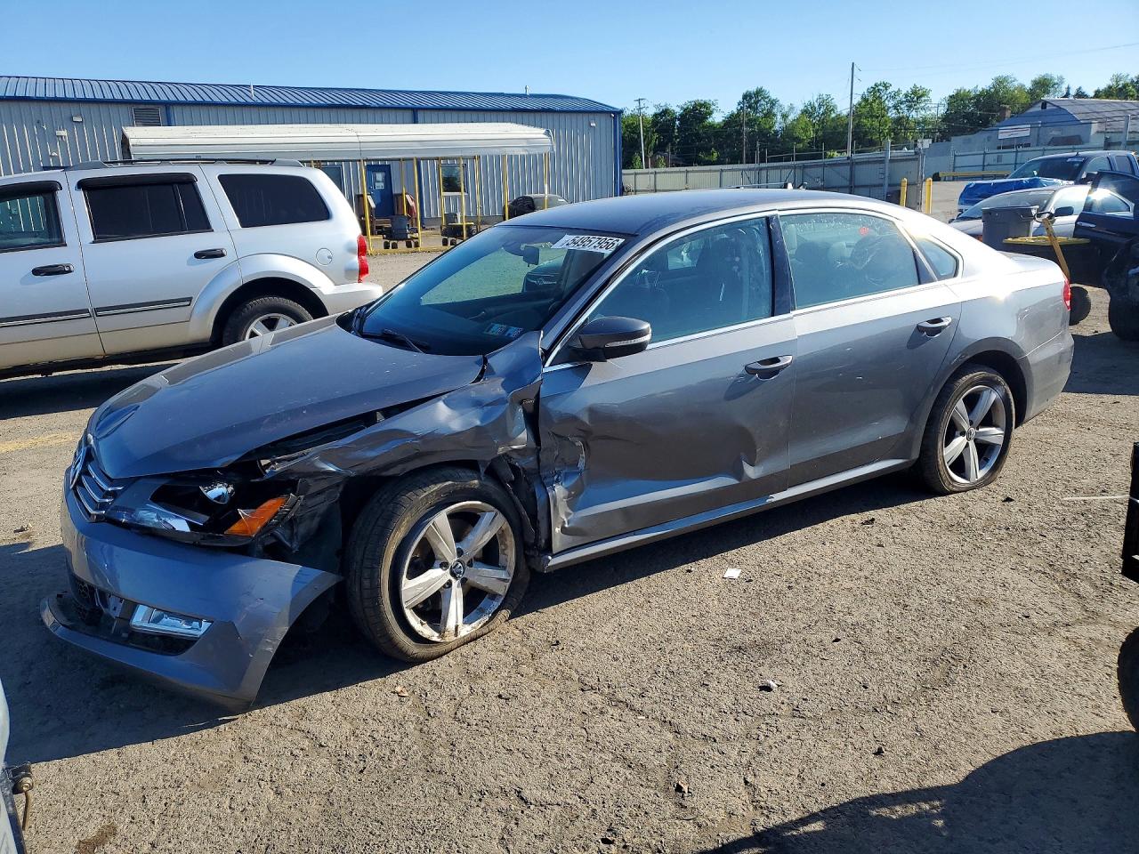2015 Volkswagen Passat S Gray vin: 1VWAT7A39FC117710