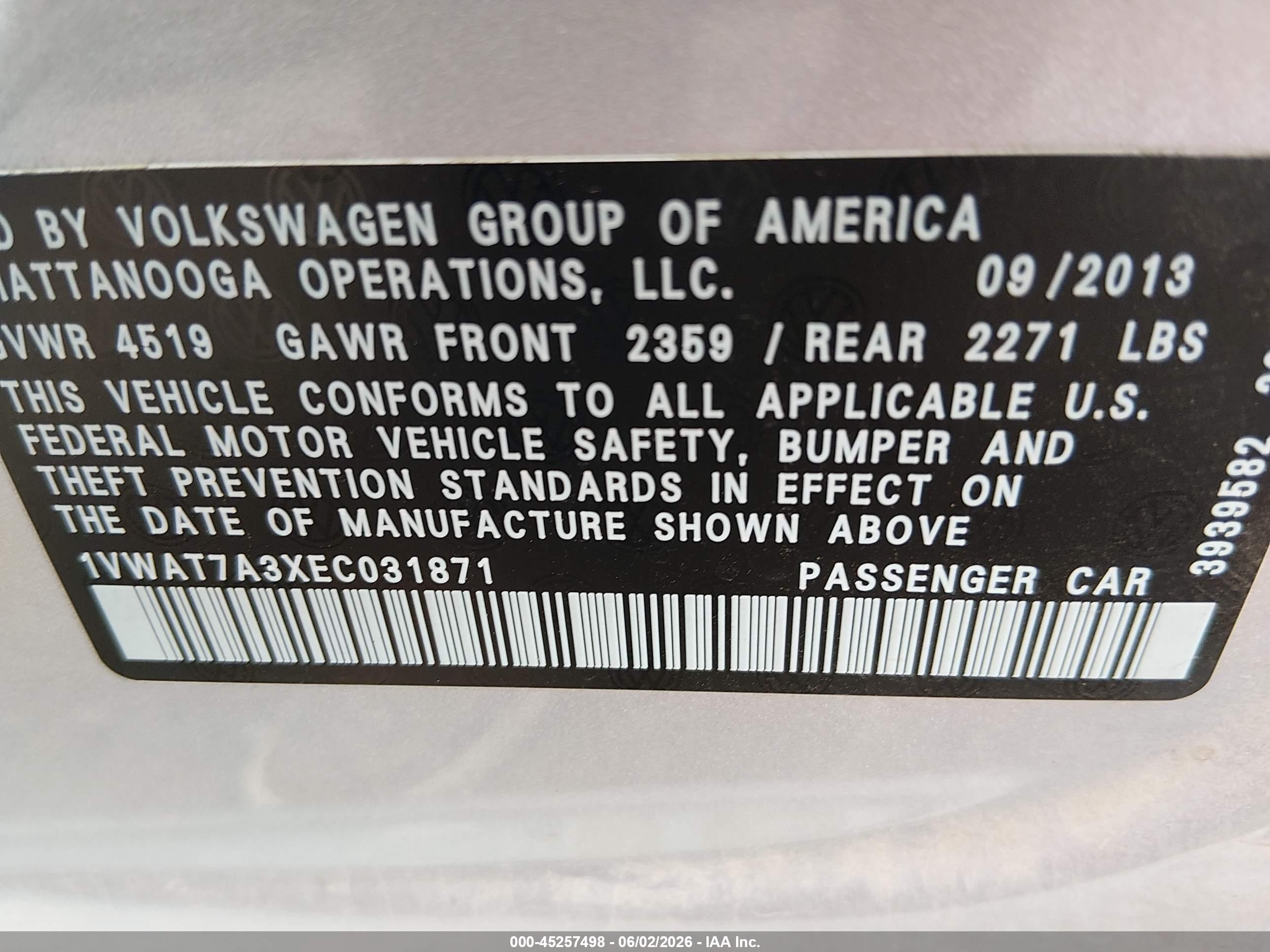 2014 Volkswagen Passat 1.8t Wolfsburg Edition Silver vin: 1VWAT7A3XEC031871
