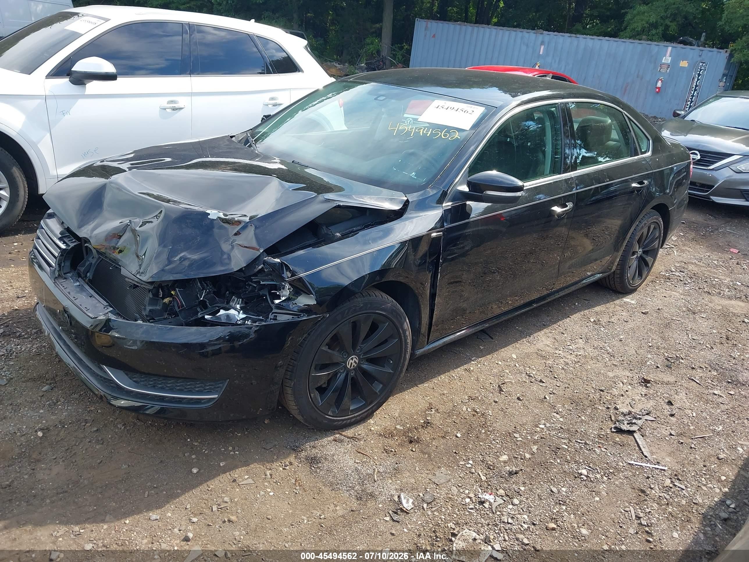 2014 Volkswagen Passat 1.8t Wolfsburg Edition Черный vin: 1VWAT7A3XEC060318