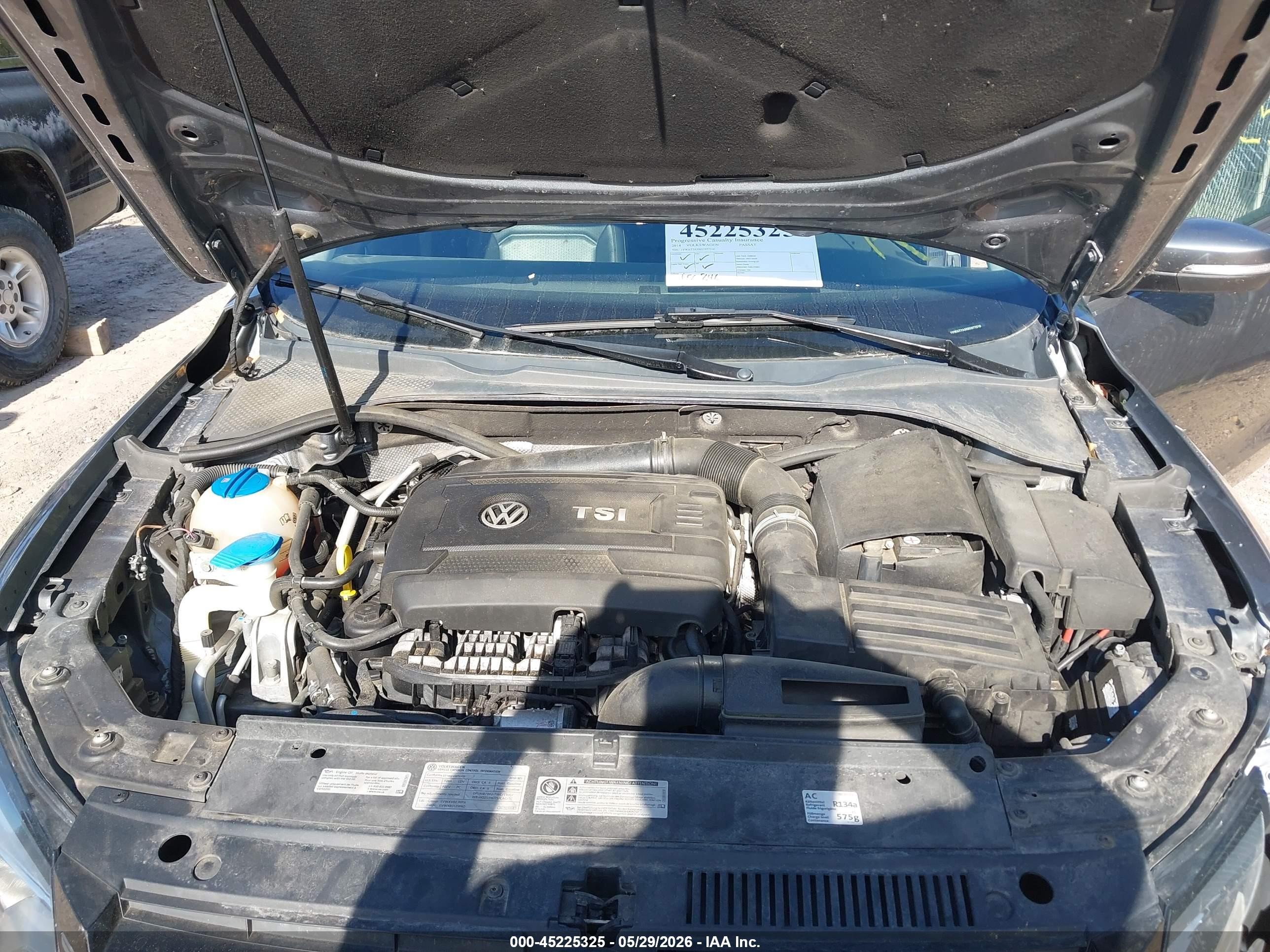 2014 Volkswagen Passat 1.8t Wolfsburg Edition Серый vin: 1VWAT7A3XEC077216