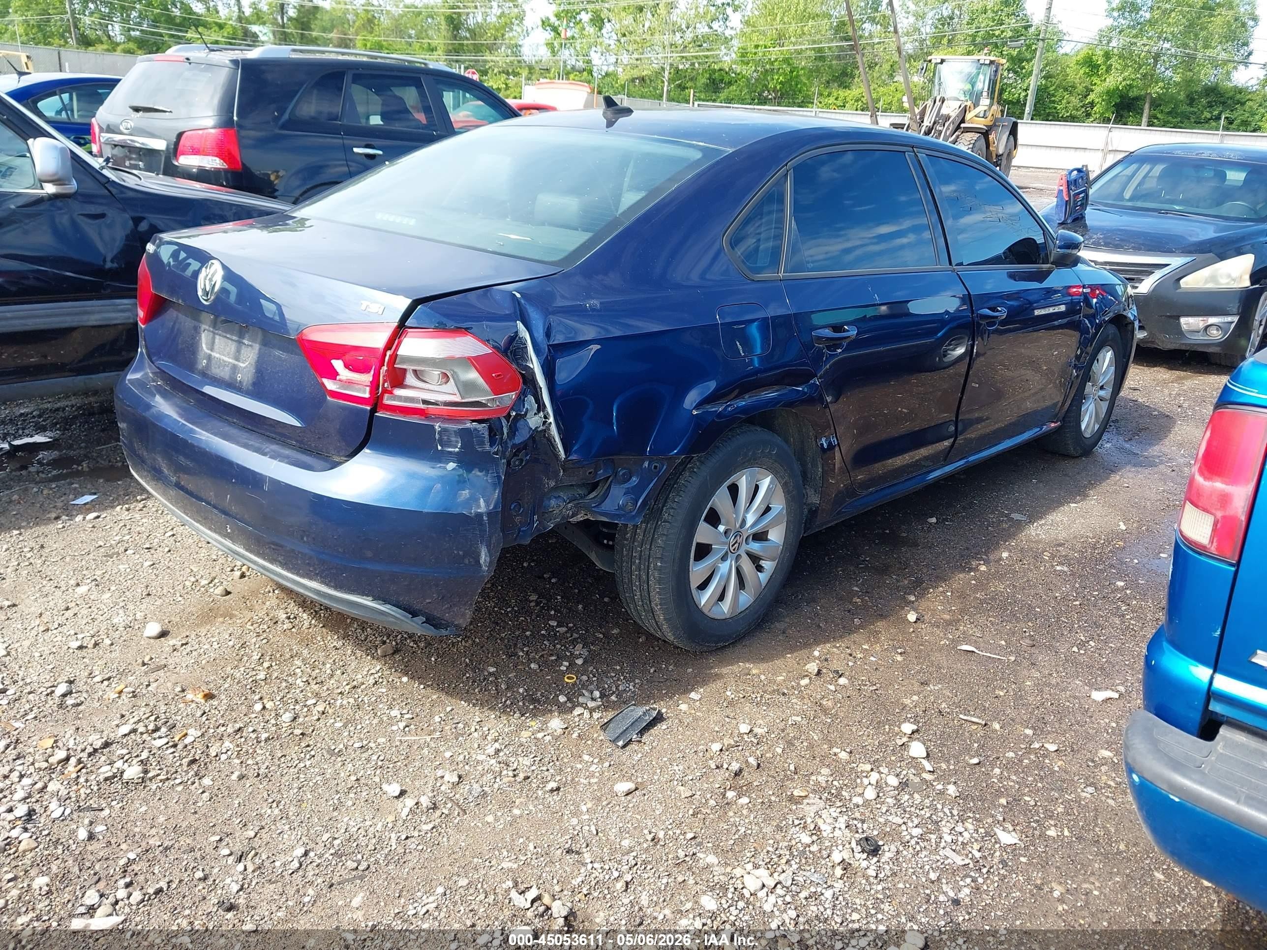 2015 Volkswagen Passat 1.8t Wolfsburg Edition Dark Blue vin: 1VWAT7A3XFC042063