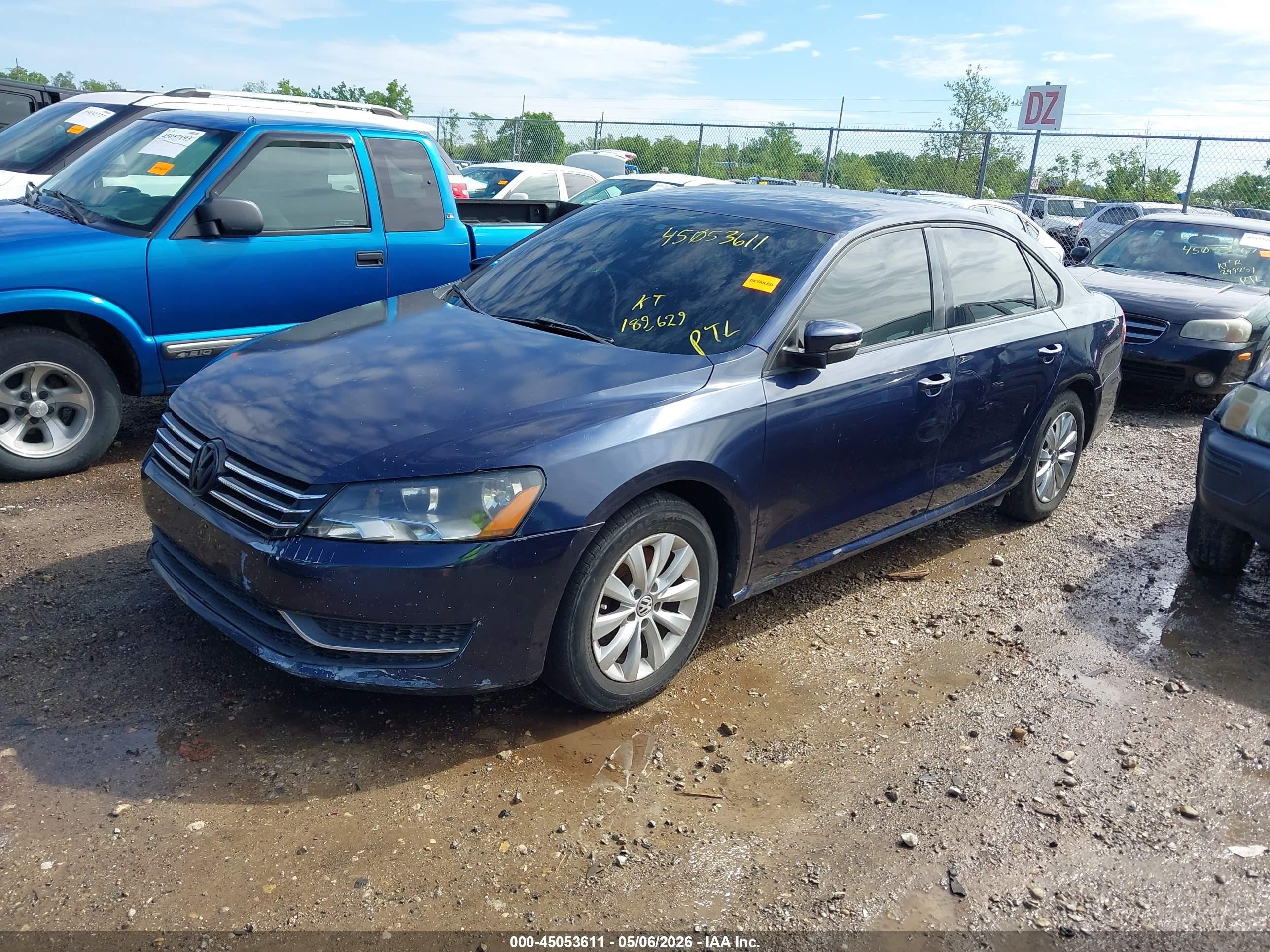 2015 Volkswagen Passat 1.8t Wolfsburg Edition Dark Blue vin: 1VWAT7A3XFC042063