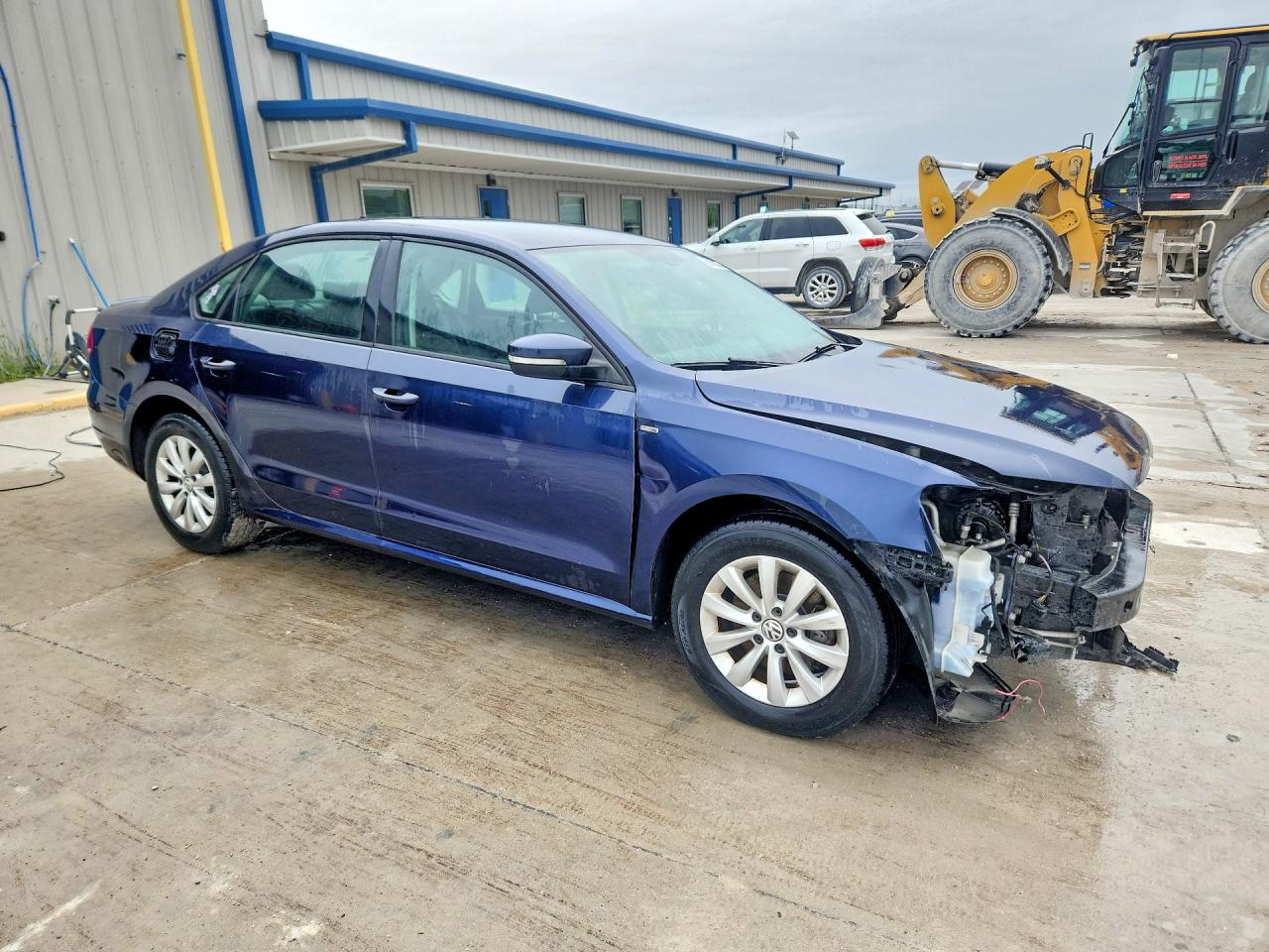 2015 Volkswagen Passat S Blue vin: 1VWAT7A3XFC053483