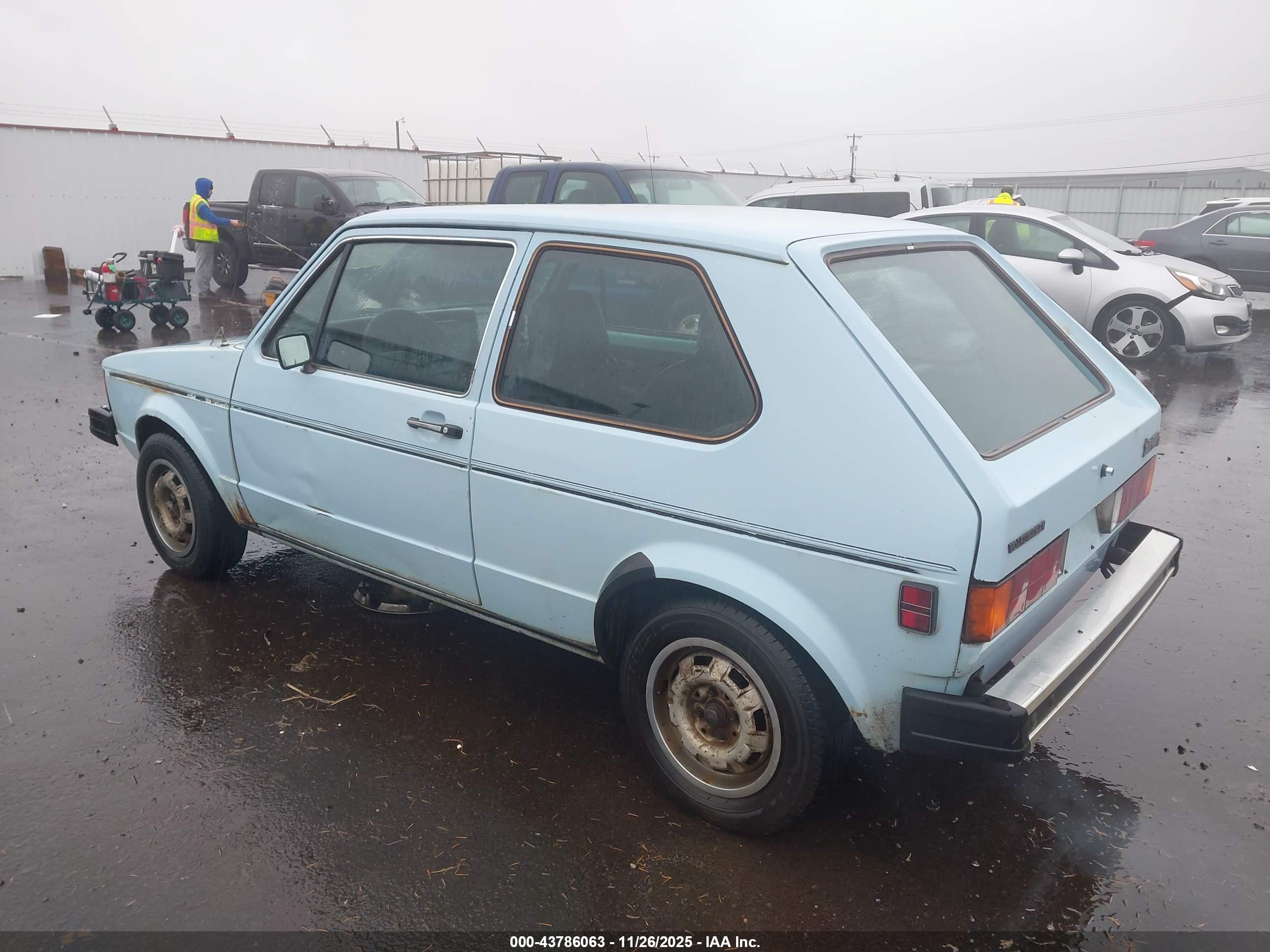 1981 Volkswagen Rabbit L Custom Light Blue vin: 1VWBG0174BV213097