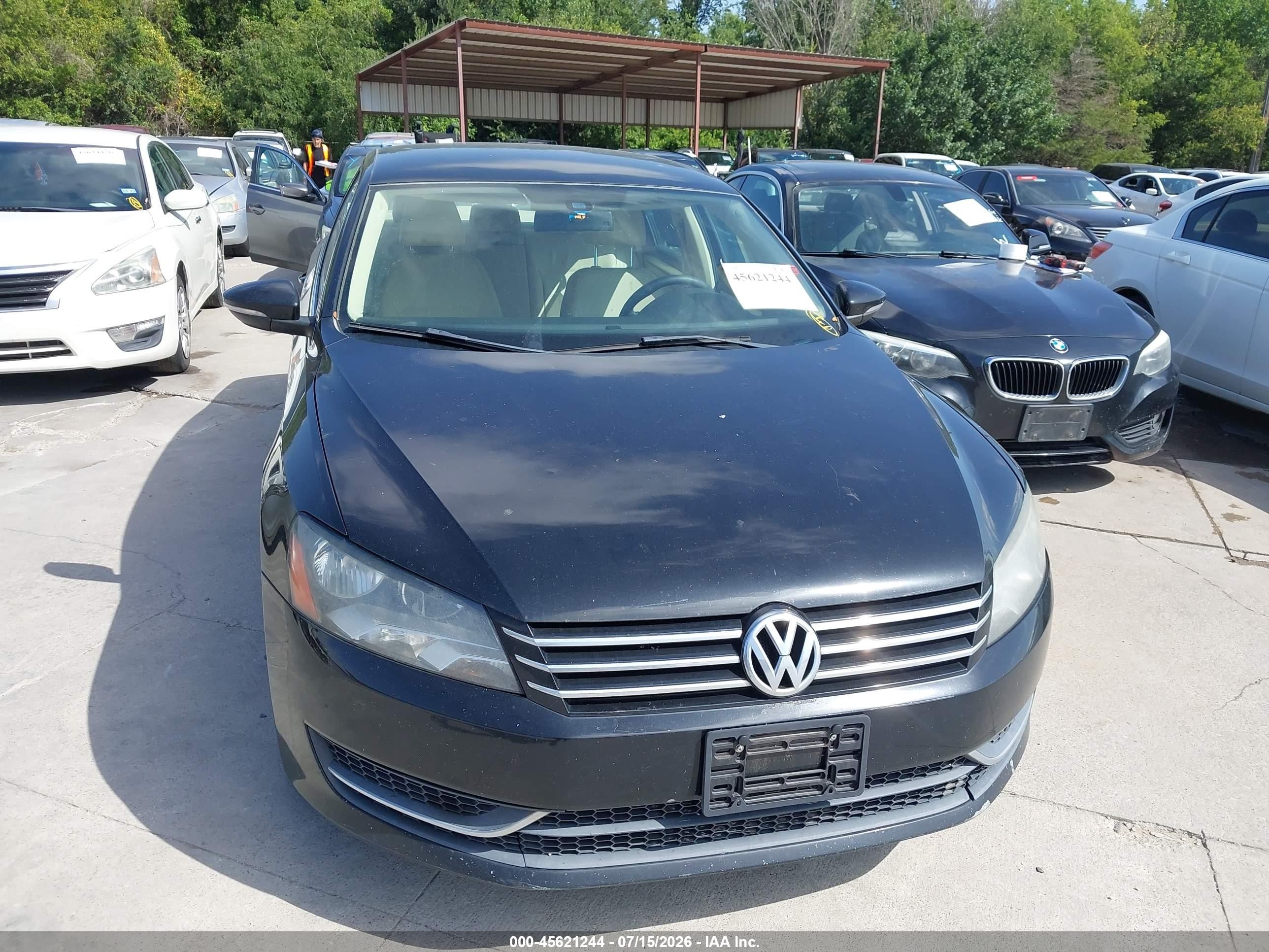 2012 Volkswagen Passat 2.5l Se Черный vin: 1VWBH7A30CC018937