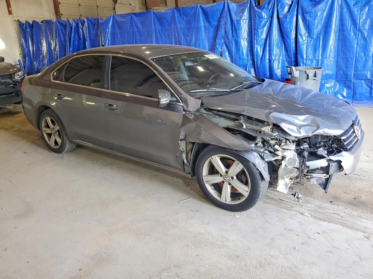 2012 Volkswagen Passat Se Серый vin: 1VWBH7A30CC022602