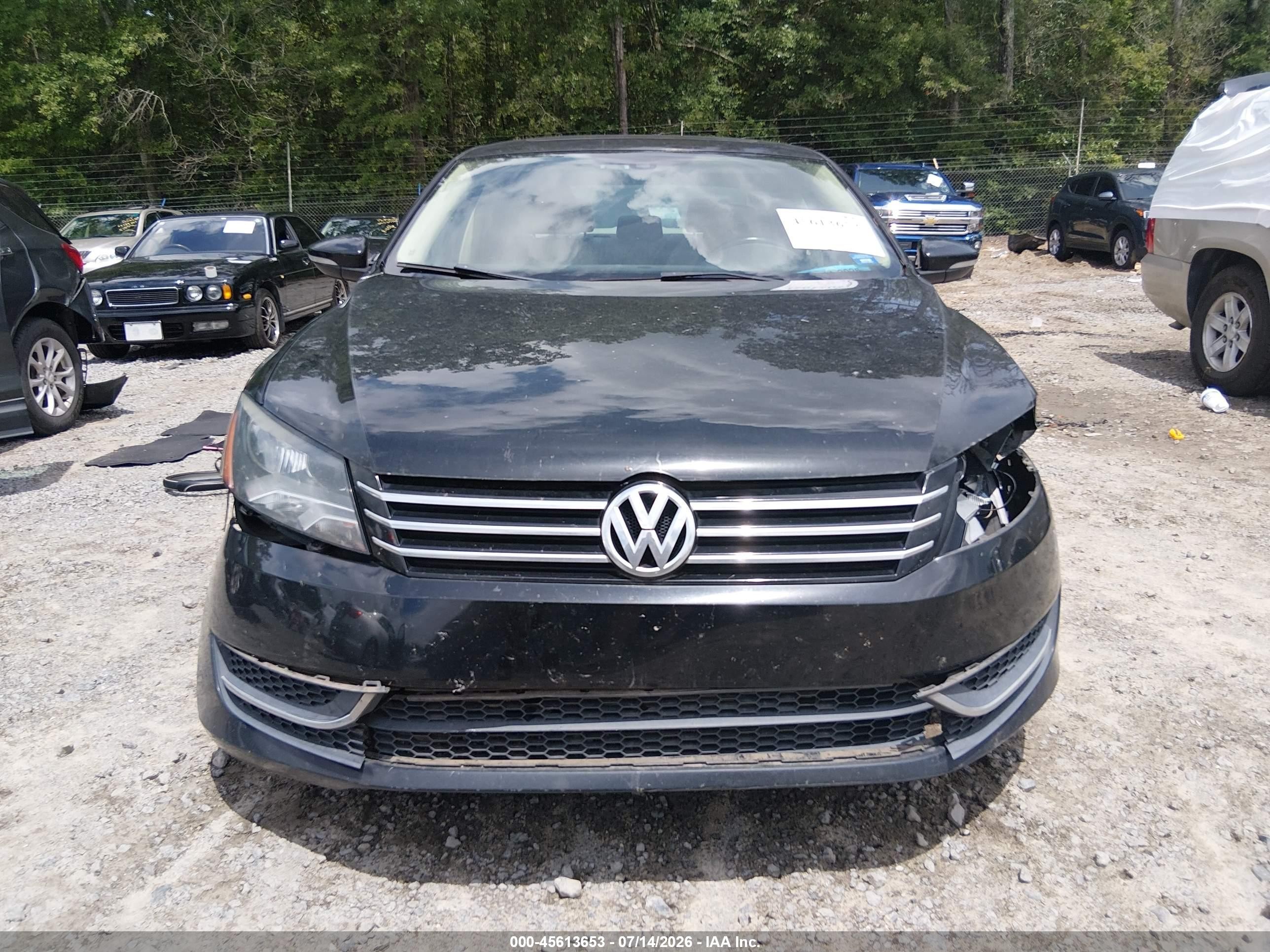 2012 Volkswagen Passat 2.5l Se Black vin: 1VWBH7A30CC050660