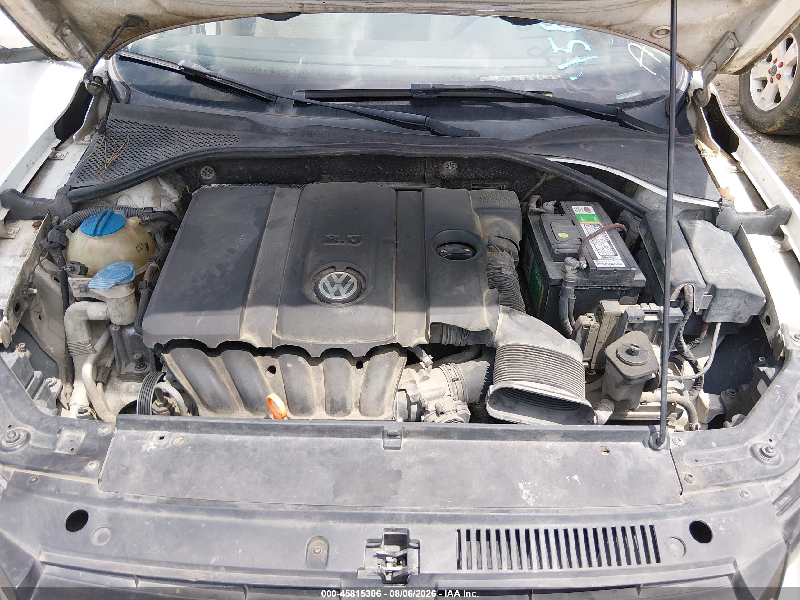 2012 Volkswagen Passat 2.5l Se White vin: 1VWBH7A30CC084954