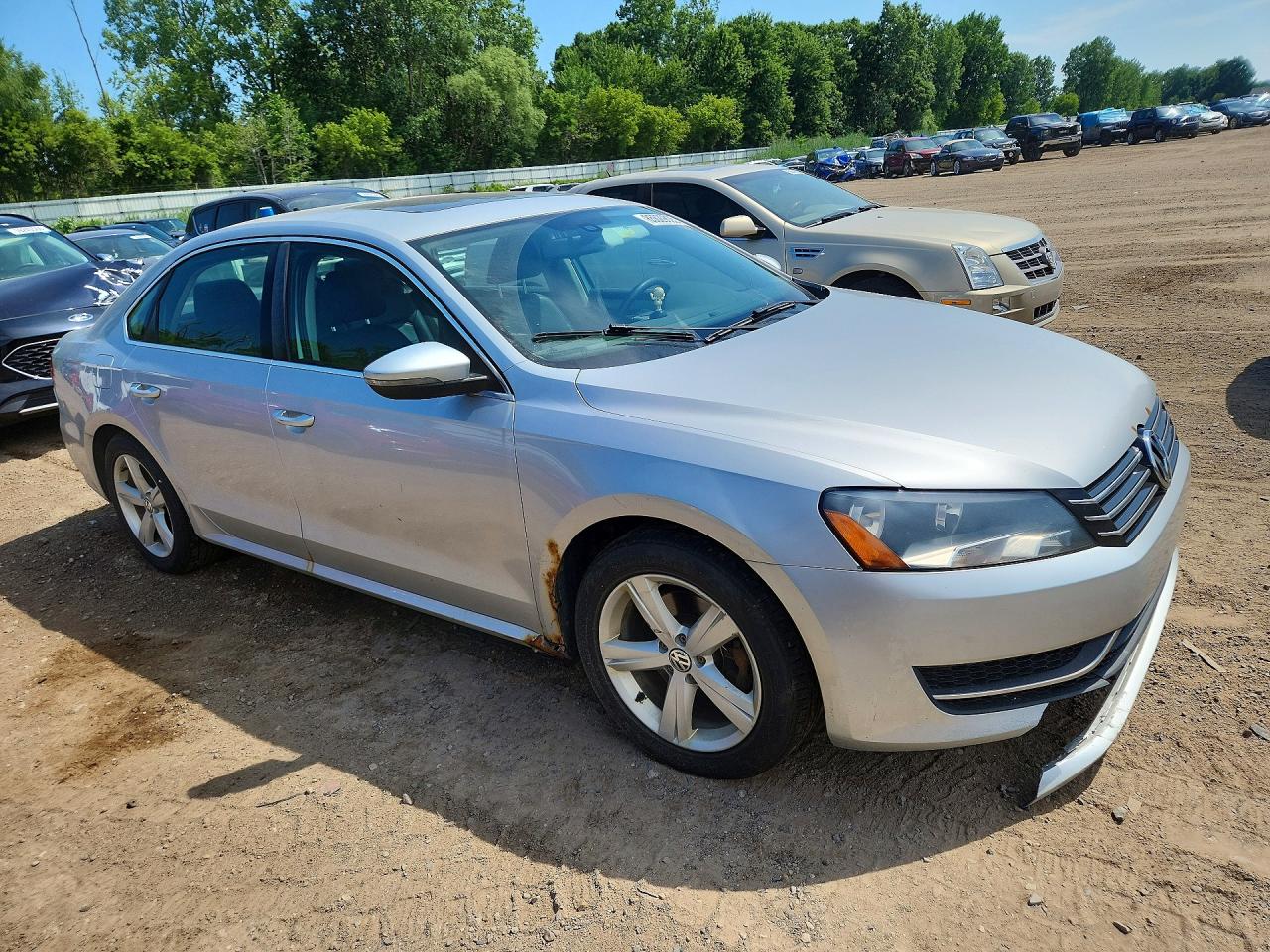 2012 Volkswagen Passat Se Silver vin: 1VWBH7A30CC089233