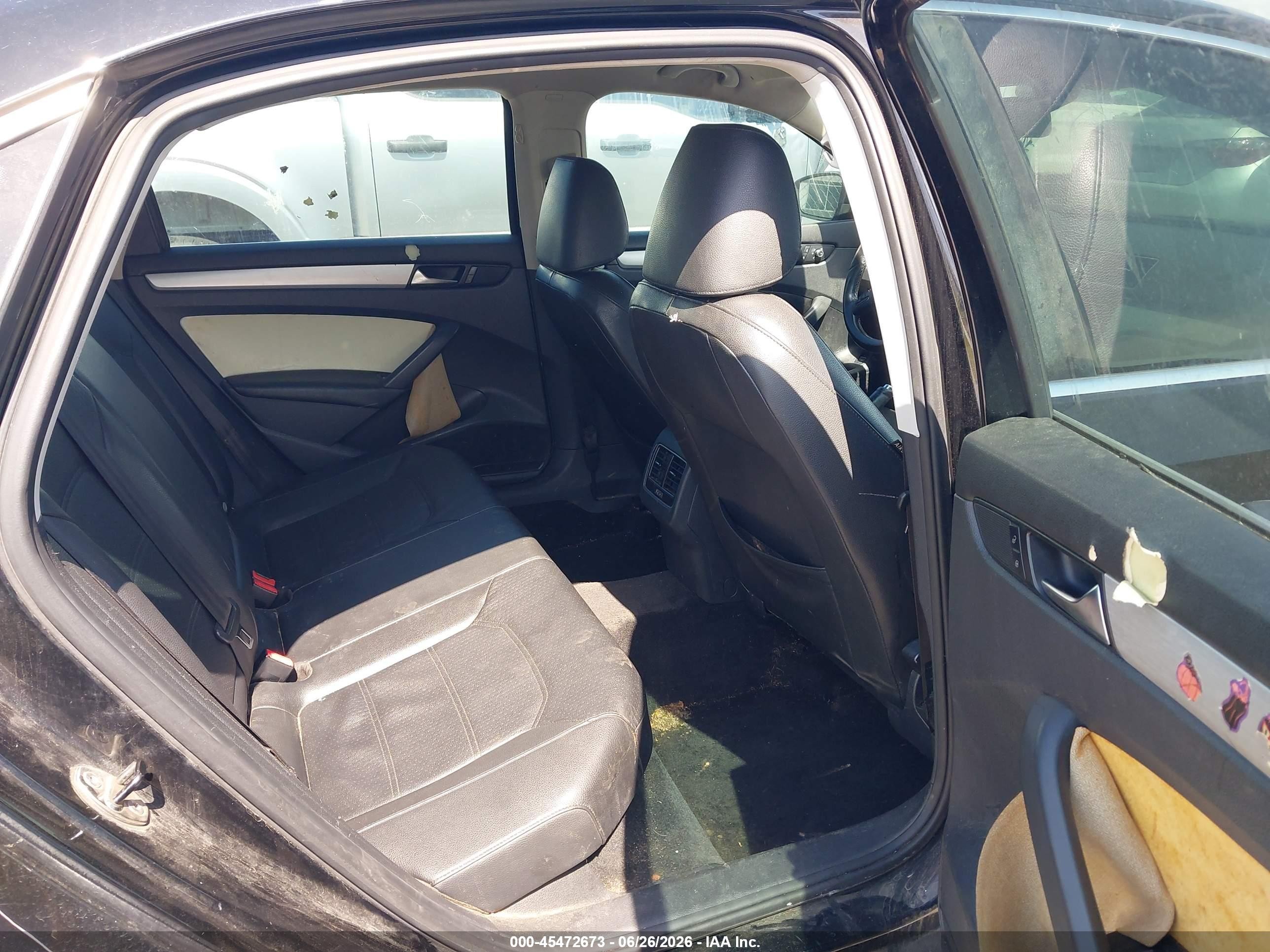 2013 Volkswagen Passat 2.5l Se Black vin: 1VWBH7A30DC120188