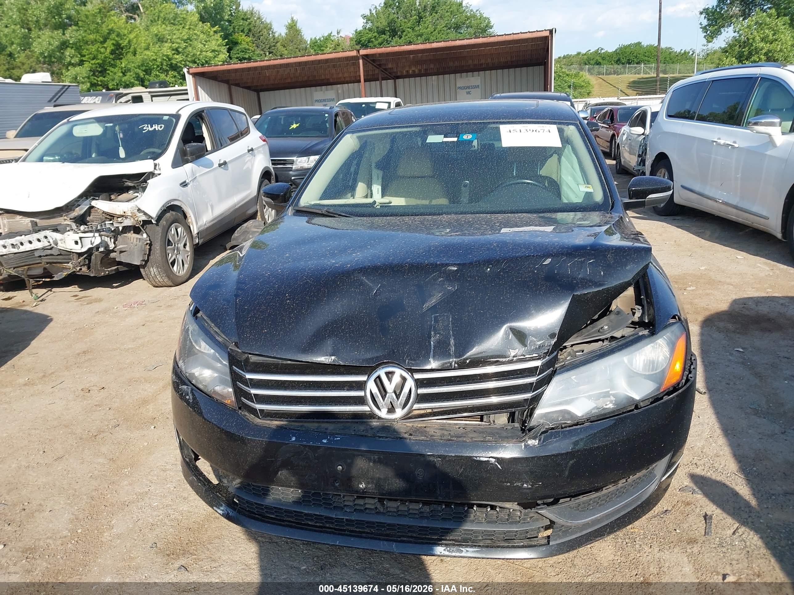 2013 Volkswagen Passat 2.5l Se Black vin: 1VWBH7A30DC145351
