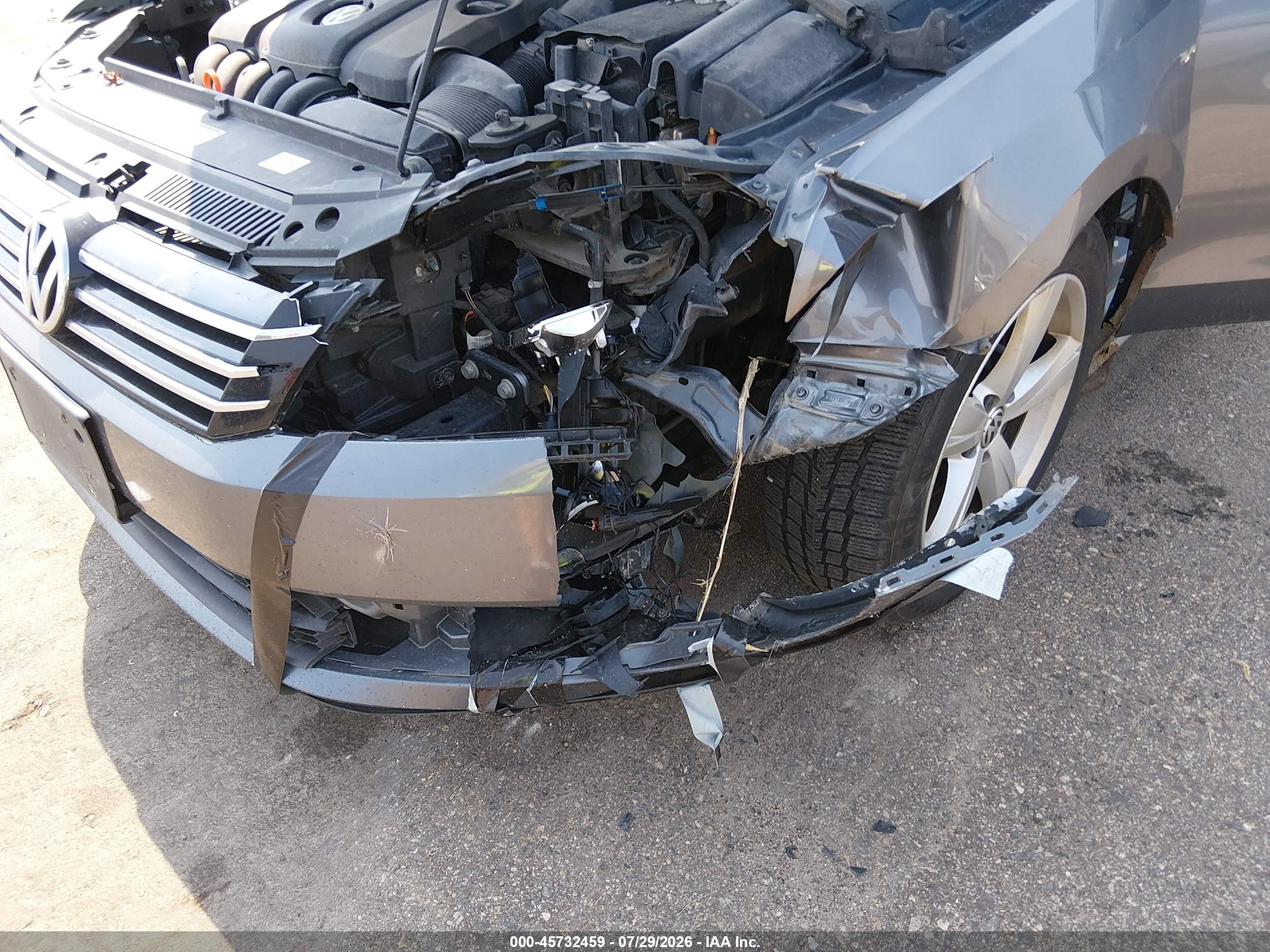 2012 Volkswagen Passat 2.5l Se Серый vin: 1VWBH7A31CC045371