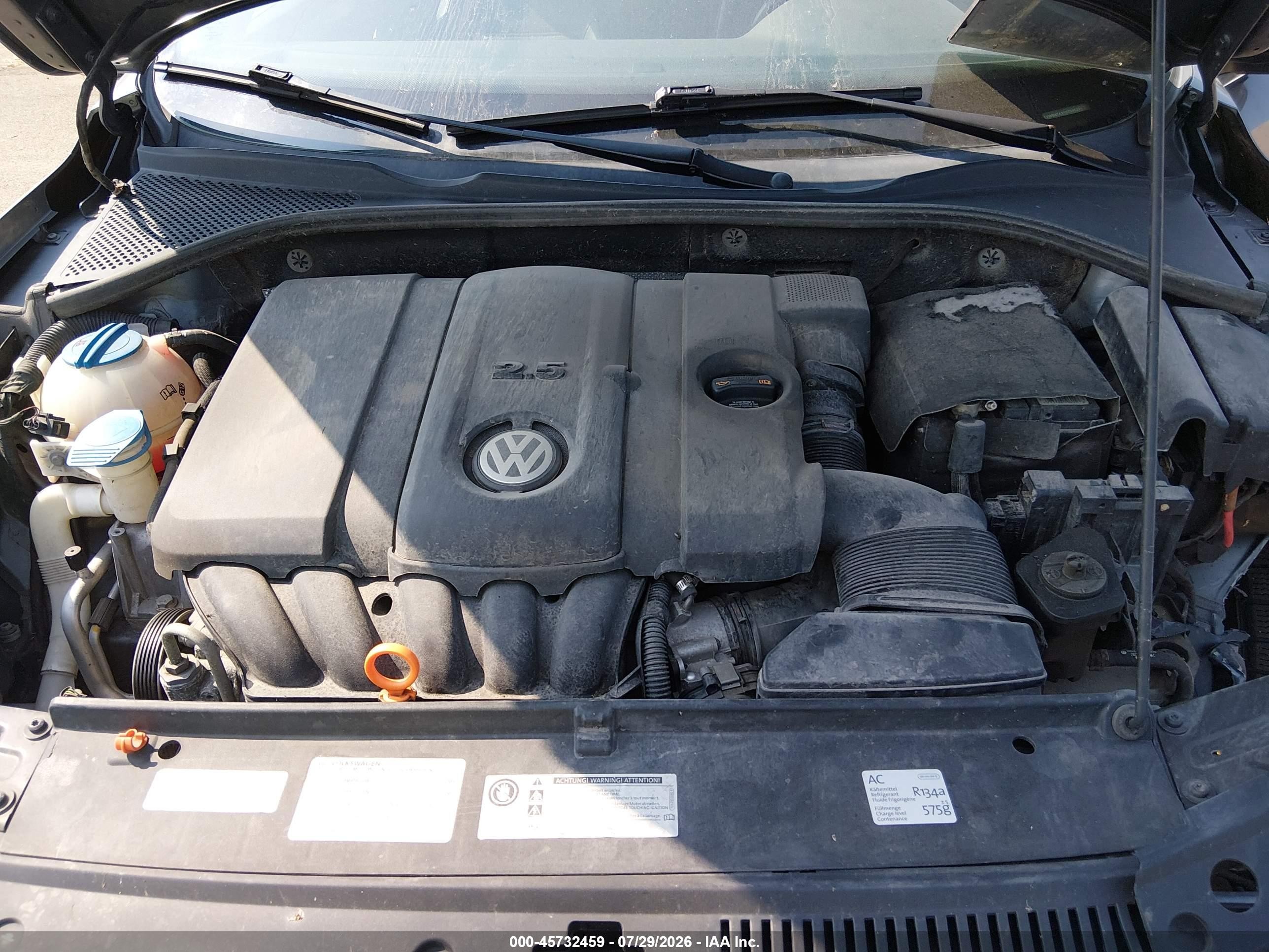 2012 Volkswagen Passat 2.5l Se Серый vin: 1VWBH7A31CC045371