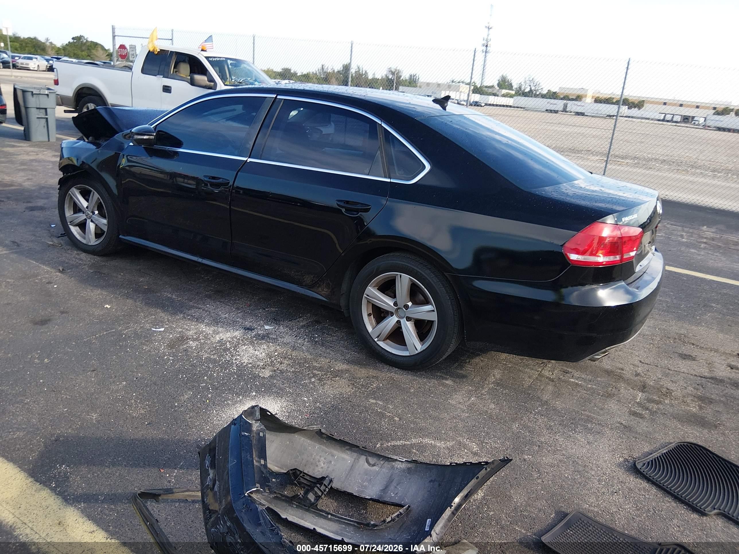 2012 Volkswagen Passat 2.5l Se Black vin: 1VWBH7A31CC050070