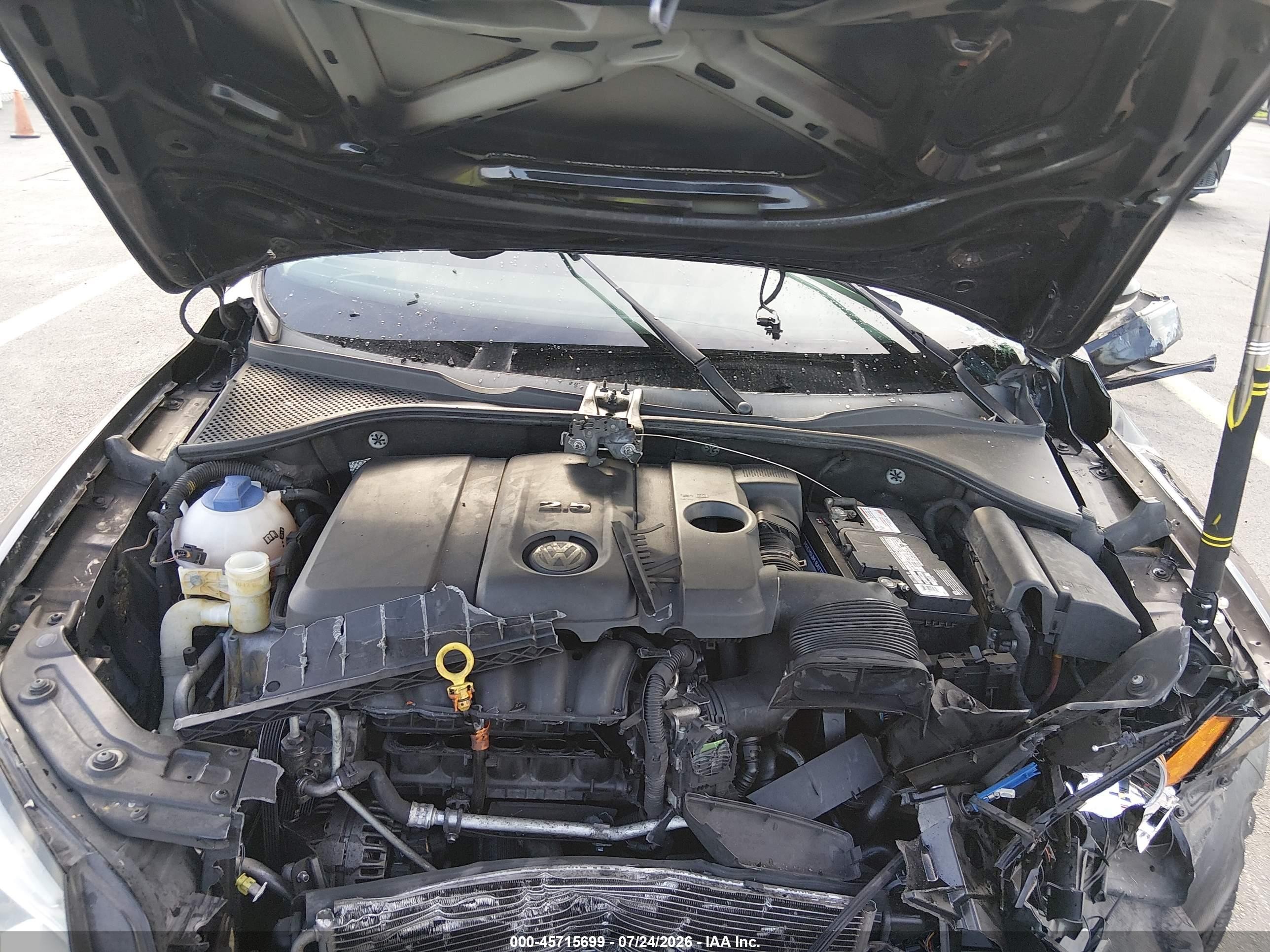 2012 Volkswagen Passat 2.5l Se Black vin: 1VWBH7A31CC050070