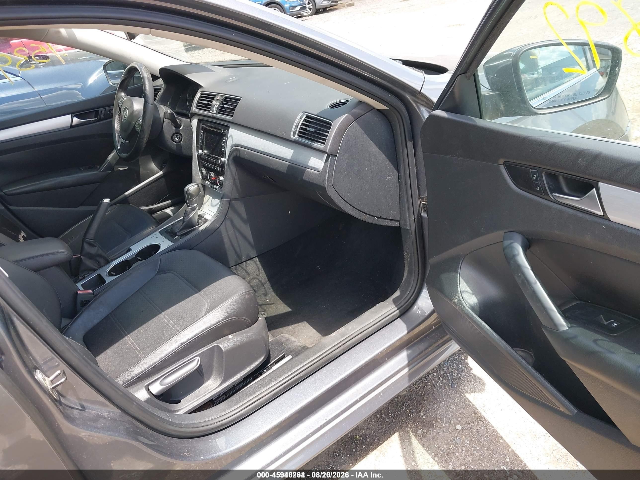 2013 Volkswagen Passat 2.5l Se Gray vin: 1VWBH7A31DC001887