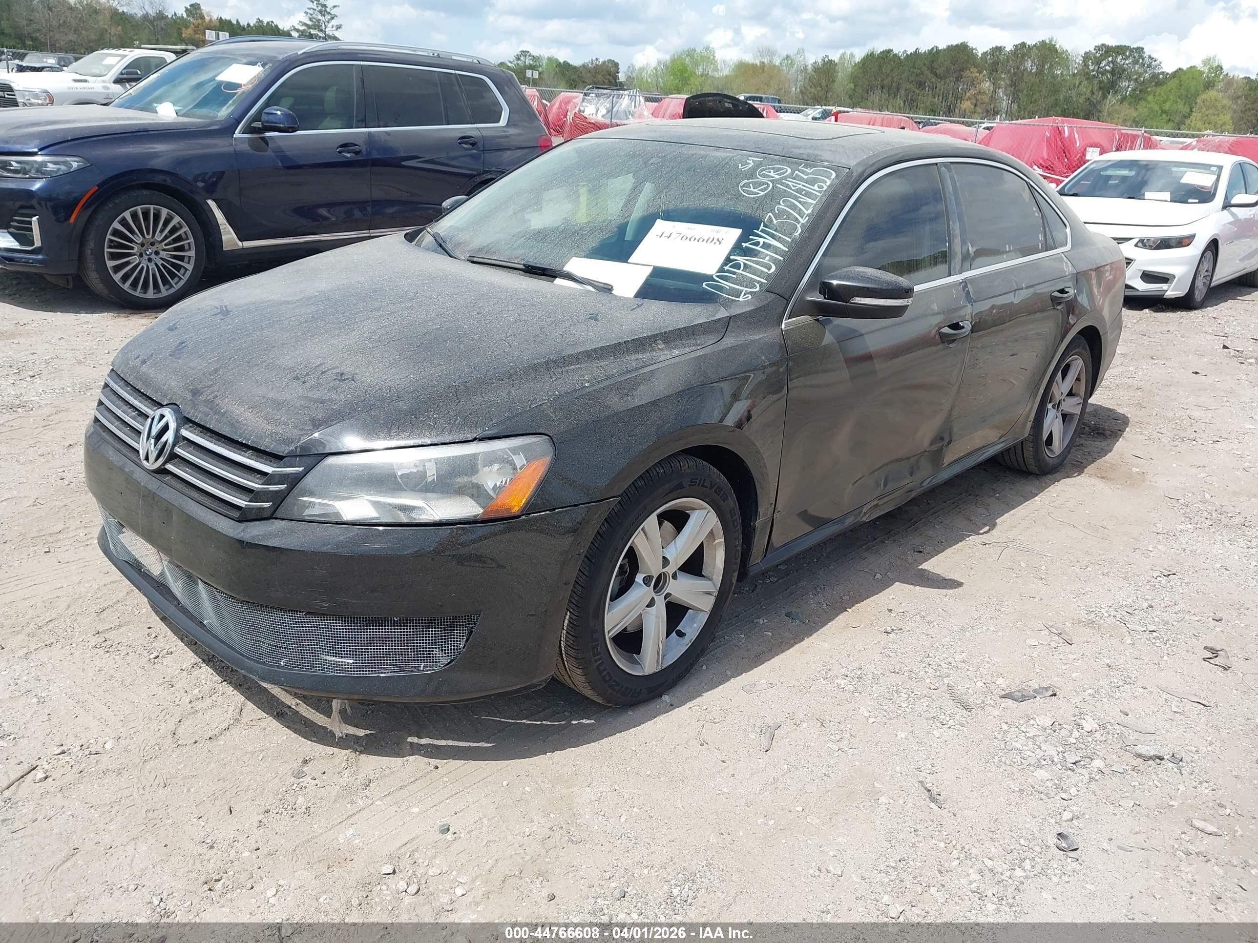 2013 Volkswagen Passat 2.5l Se Черный vin: 1VWBH7A31DC024635