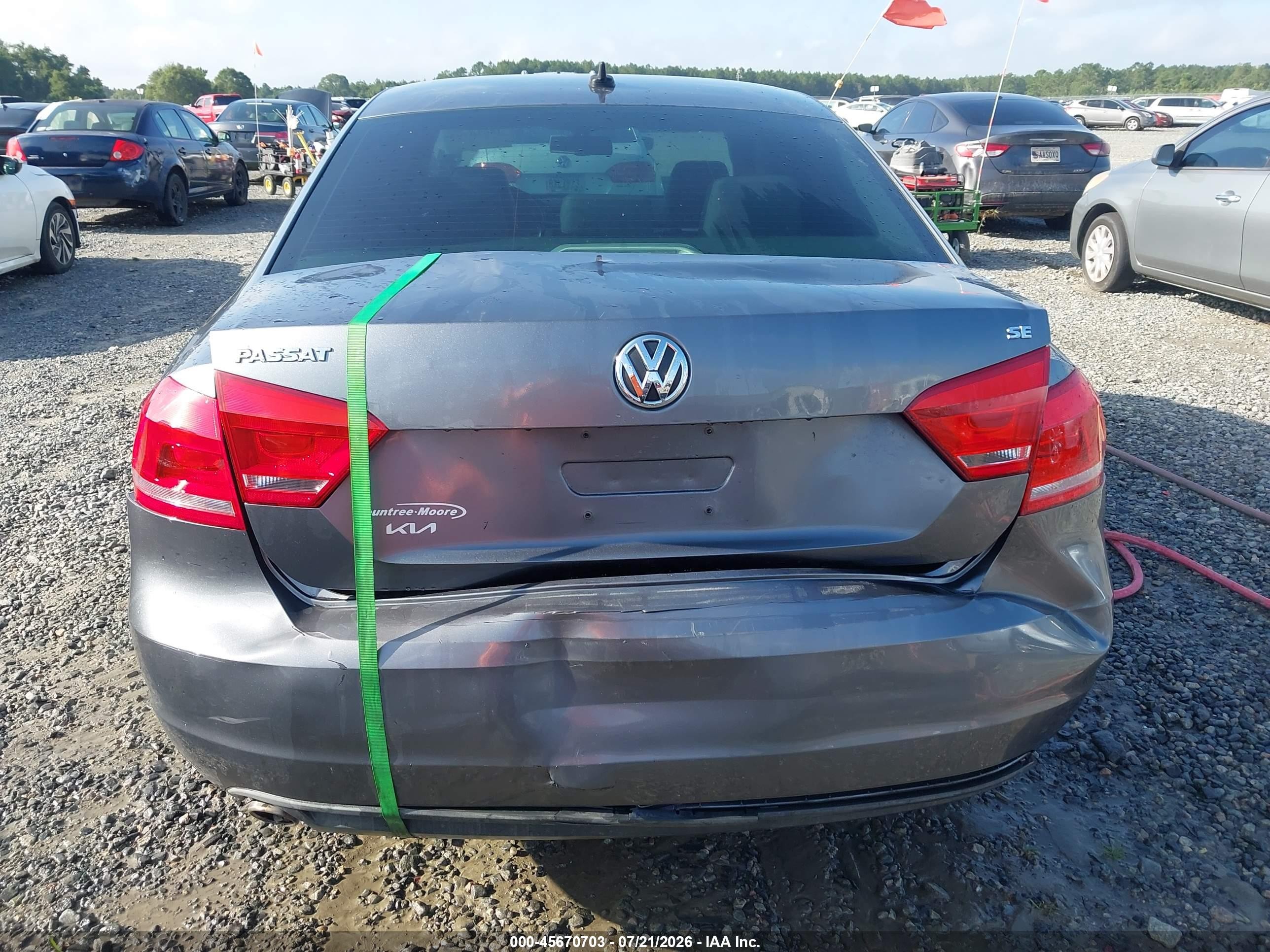 2013 Volkswagen Passat 2.5l Se Серый vin: 1VWBH7A31DC088092