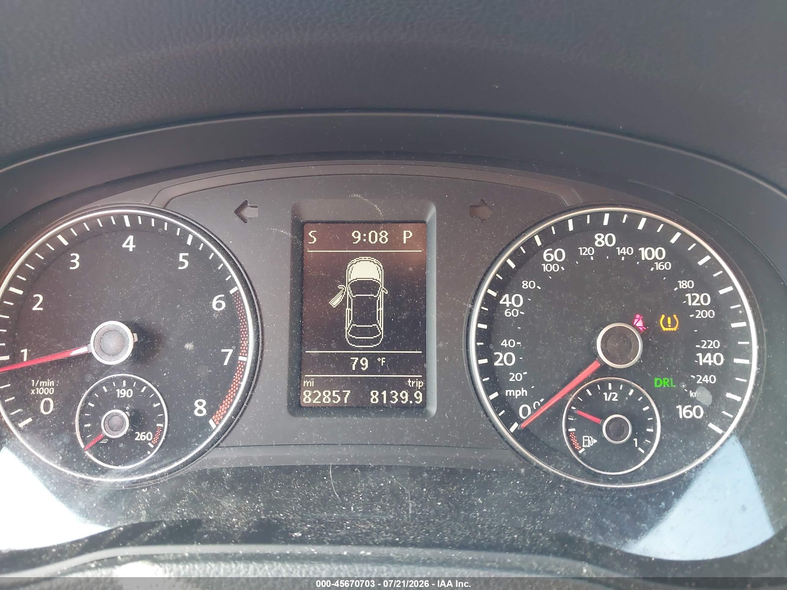 2013 Volkswagen Passat 2.5l Se Серый vin: 1VWBH7A31DC088092