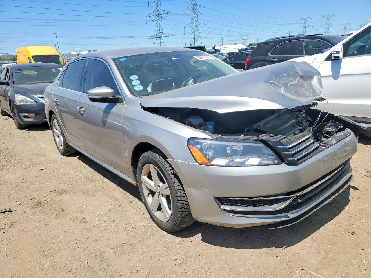 2012 Volkswagen Passat Se Серебряный vin: 1VWBH7A32CC110972
