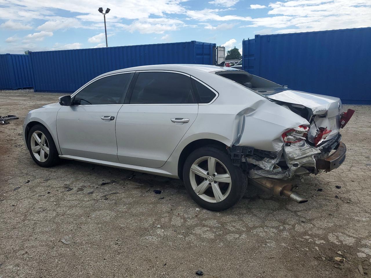 2013 Volkswagen Passat Se Silver vin: 1VWBH7A32DC072970