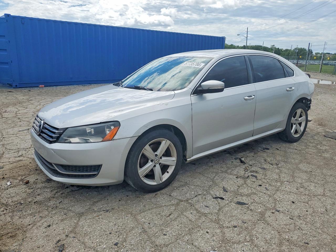 2013 Volkswagen Passat Se Silver vin: 1VWBH7A32DC072970