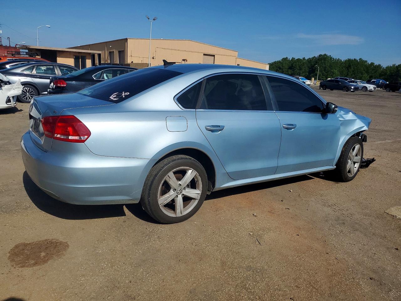 2013 Volkswagen Passat Se Синий vin: 1VWBH7A32DC107698