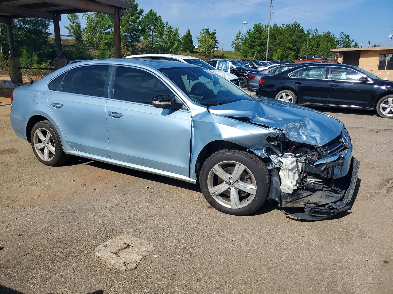 2013 Volkswagen Passat Se Синий vin: 1VWBH7A32DC107698