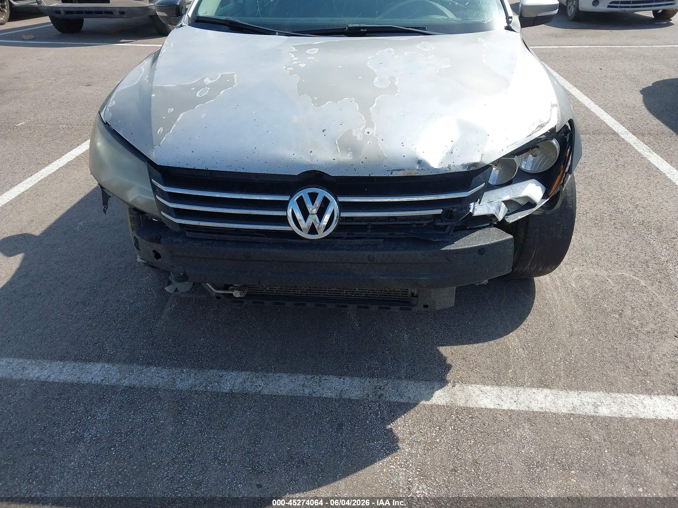 2013 Volkswagen Passat 2.5l Se Gray vin: 1VWBH7A32DC110004